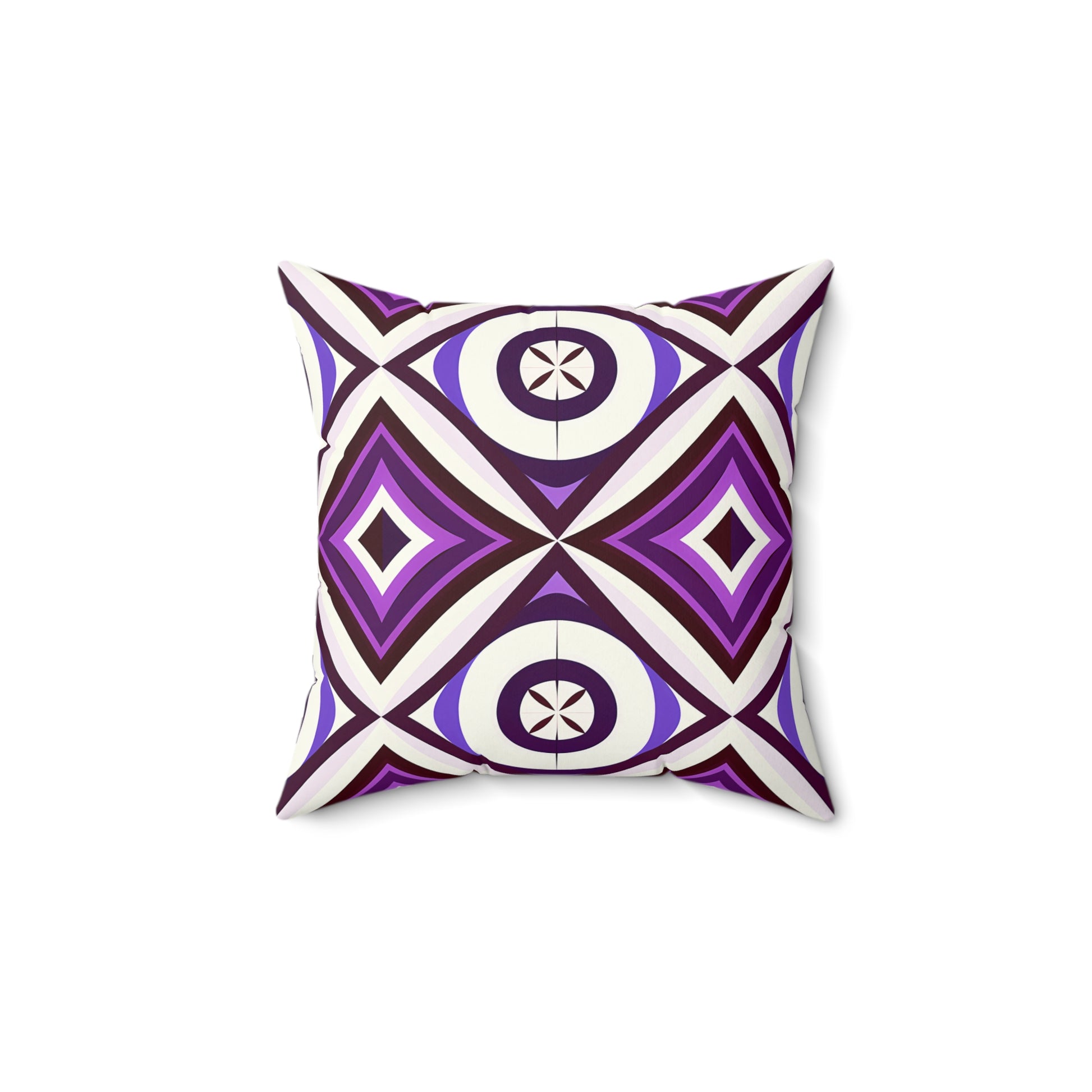 Geometric Purple Throw Pillow, Modern Home Decor, Decorative Pillow for Couch, Accent Pillow, Unique Gift, Cozy Living Room Accessory - LOLA VEGAS ART