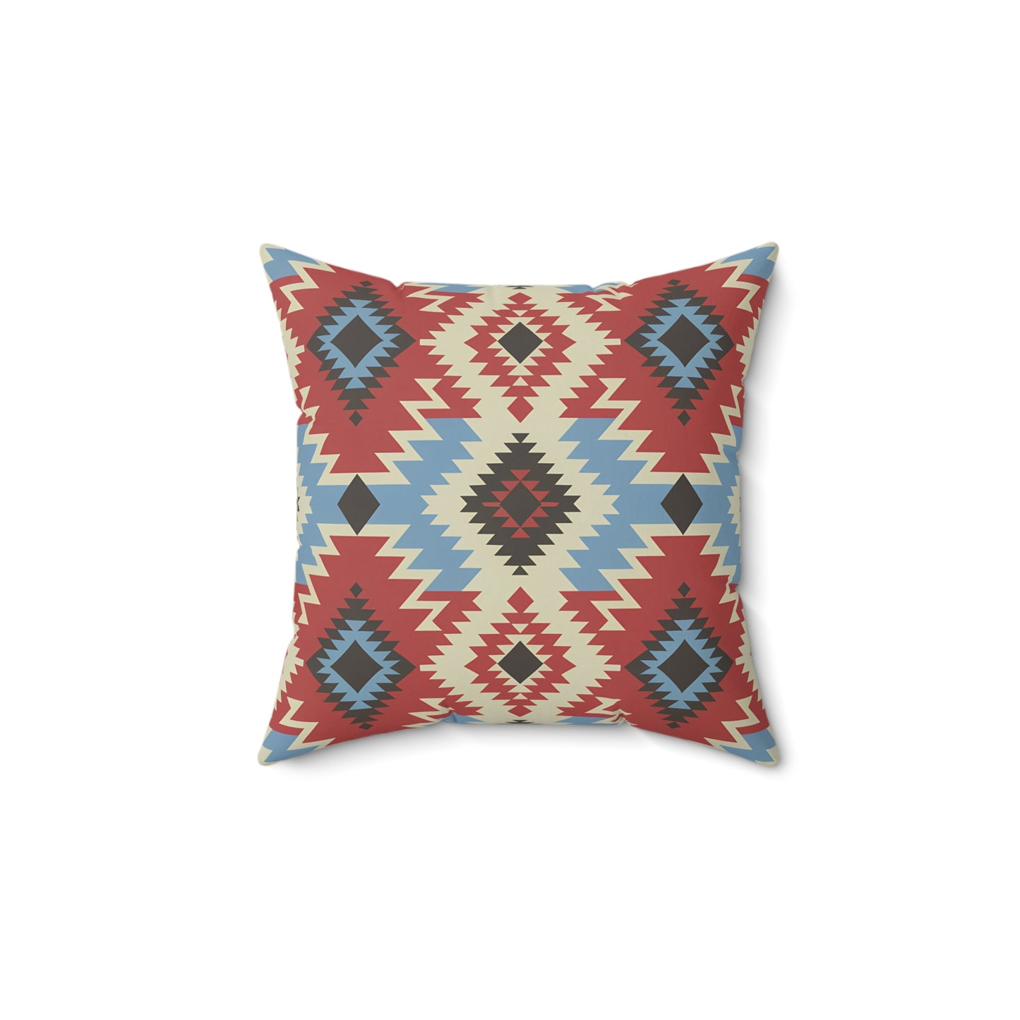 Boho Geometric Square Pillow, Cozy Home Decor, Modern Tribal Cushion, Gift for Friends, Bohemian Living Room Accent - LOLA VEGAS ART