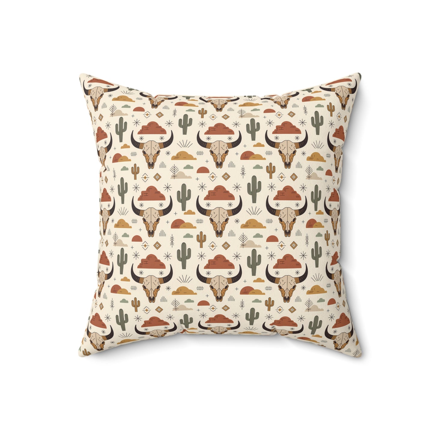 Desert Adventure Pillow - Cozy Square Cushion with Cactus, Perfect for Home Decor, Unique Gift for Nature Lovers, Southwest Style - LOLA VEGAS ART