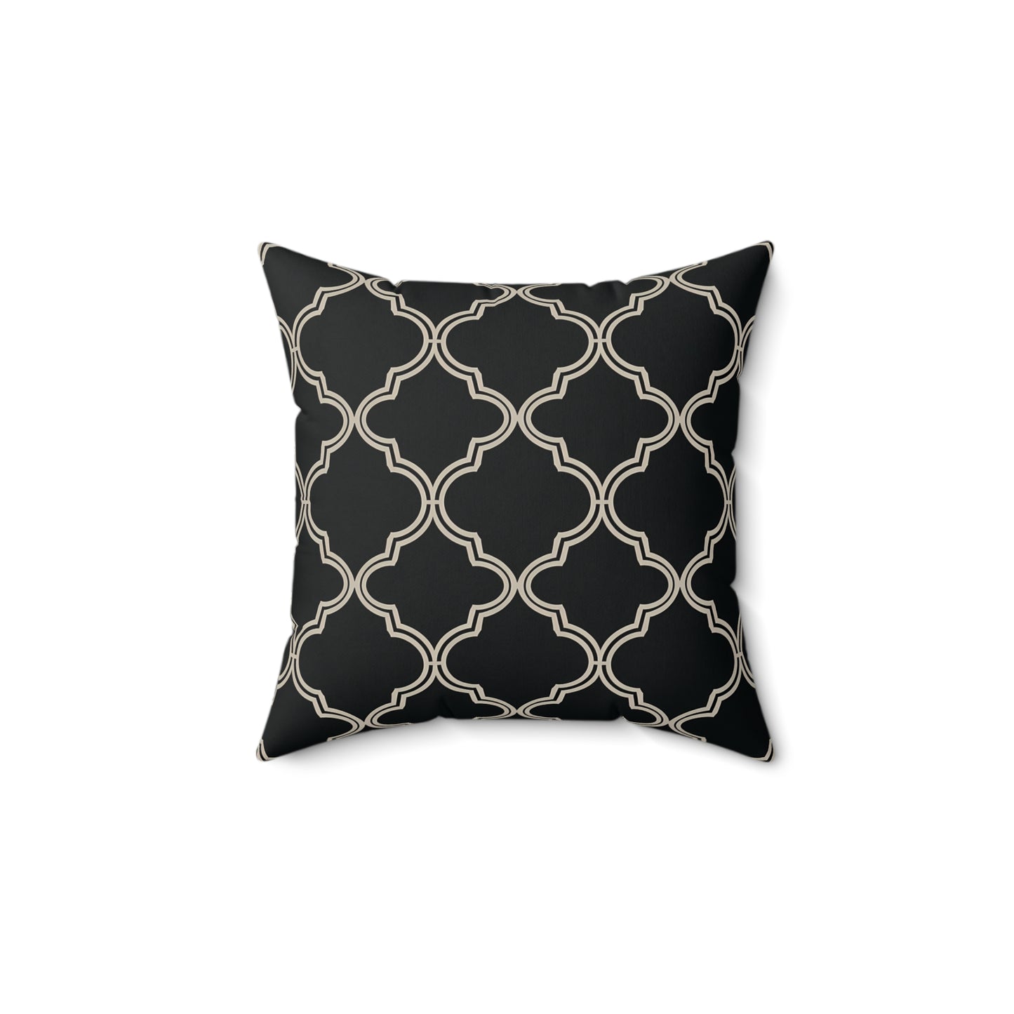 Elegant Geometric Throw Pillow, Modern Home Decor, Soft Spun Polyester Cushion, Living Room Accent, Gift for Her, Moroccan Quatrefoil - LOLA VEGAS ART