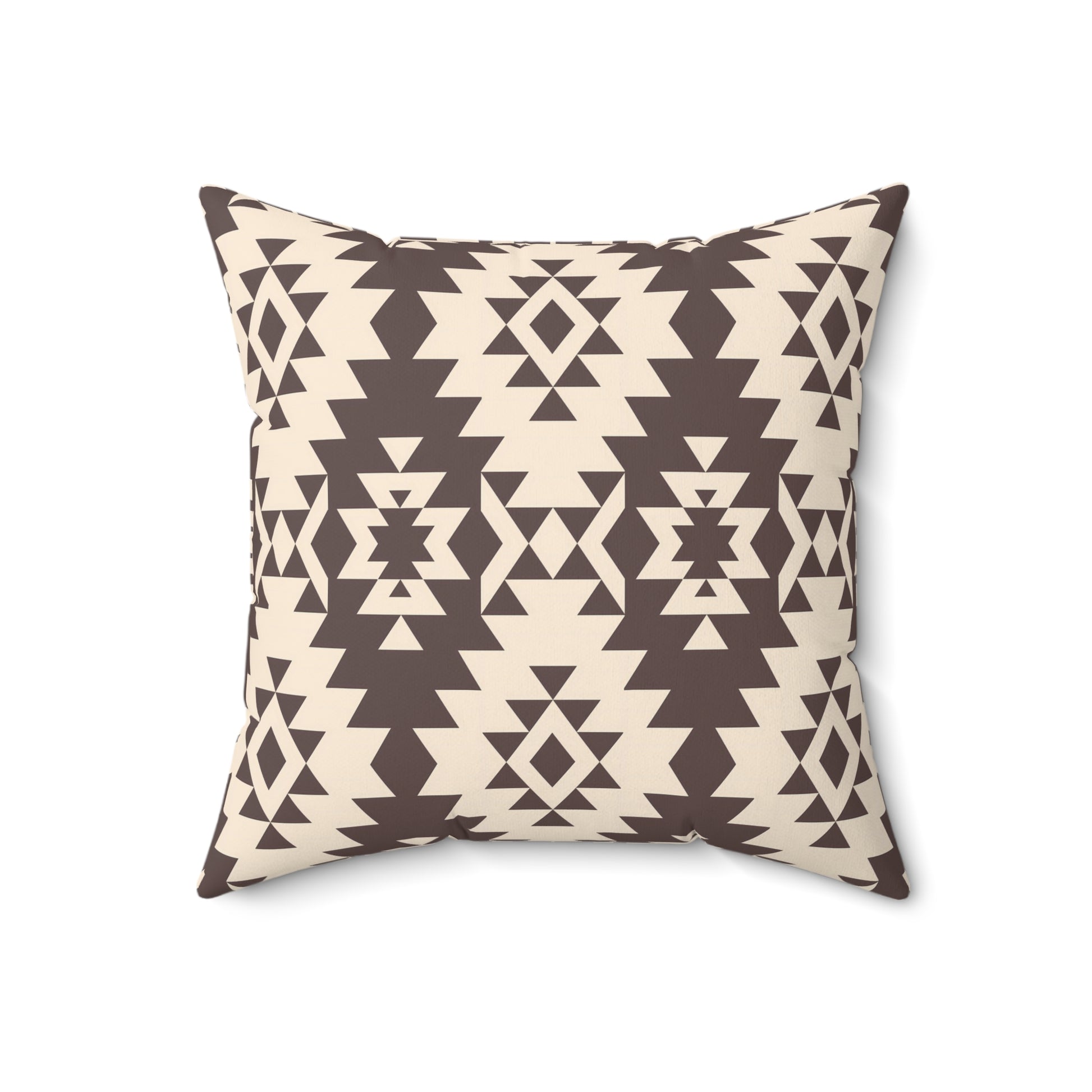 Bohemian Brown Patterned Pillow, Unique Home Decor, Cozy Throw Pillow, Boho Chic Cushion, Tribal Design Accent Cushion, Southwestern Decor - LOLA VEGAS ART