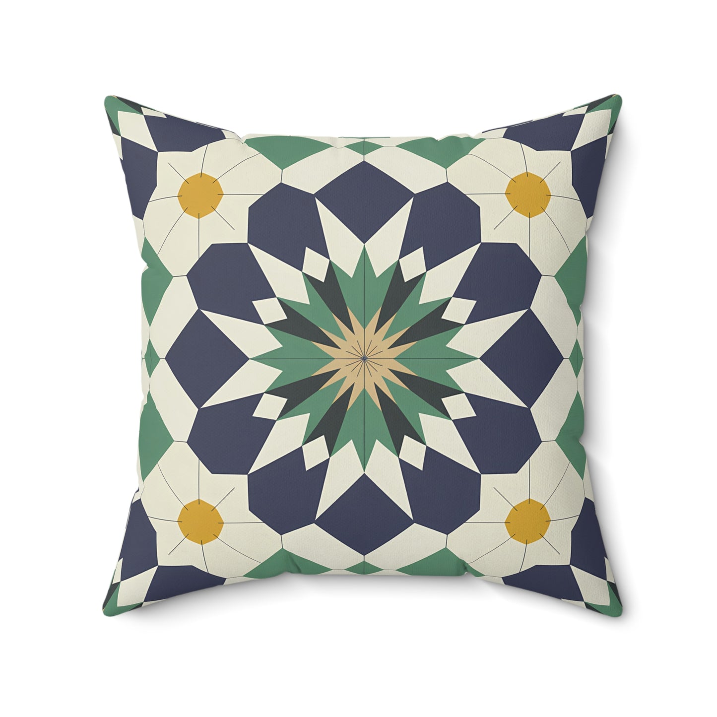 Geometric Floral Throw Pillow, Stylish Accent Cushion for Home Decor, Bohemian Chic Pillow for Living Room, Perfect Gift for Housewarming, - LOLA VEGAS ART