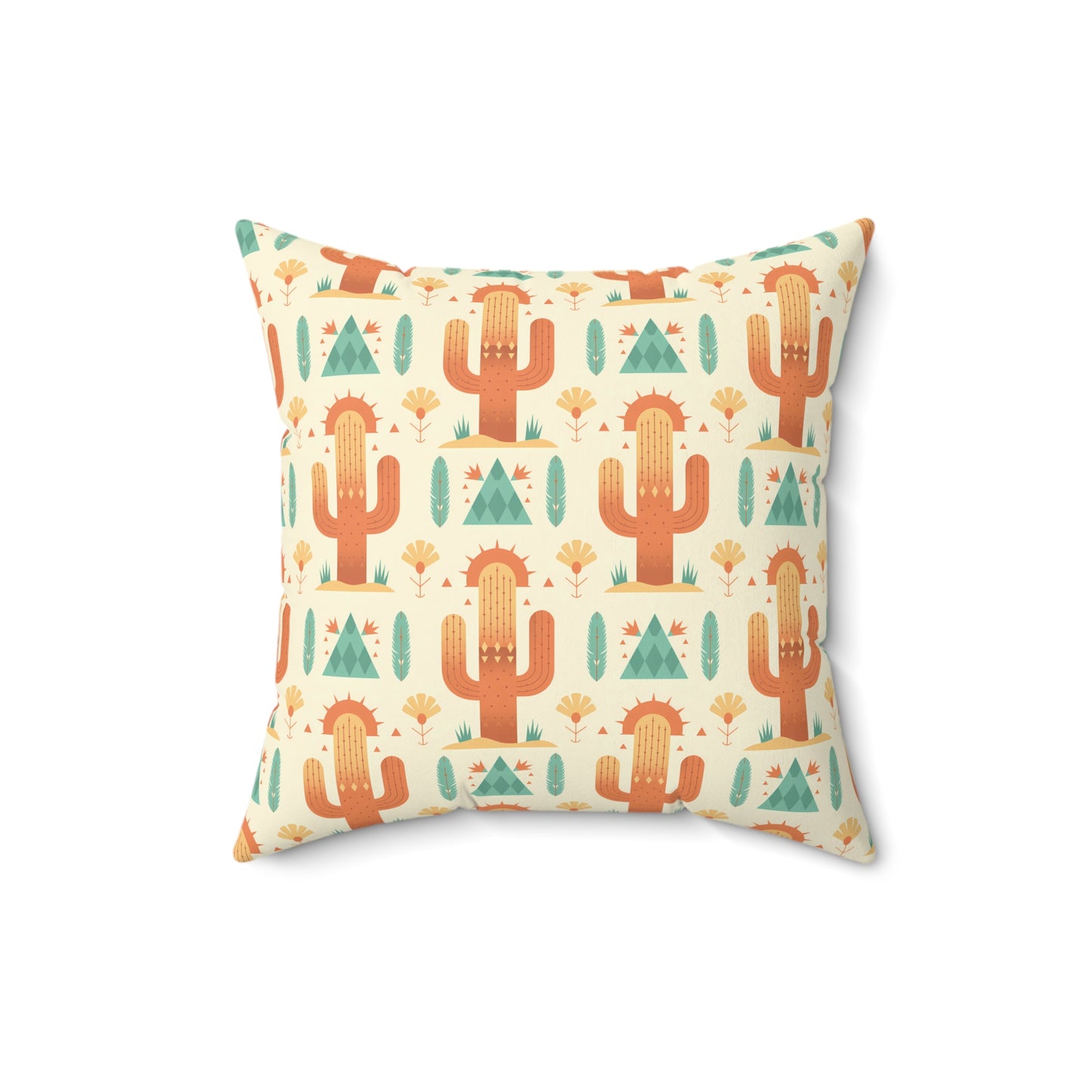 Desert Cactus Throw Pillow, Boho Home Decor, Cozy Living Room Accent, Southwest Style Cushion, Great for Spring & Summer - LOLA VEGAS ART