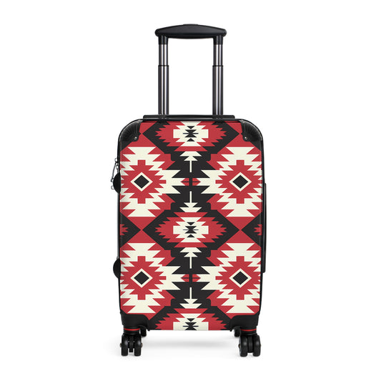 Tribal Print Suitcase - Travel Luggage, Bohemian Style, Vacation Essentials, Stylish Carry-On for Wanderlust, Unique Patterns - LOLA VEGAS ART