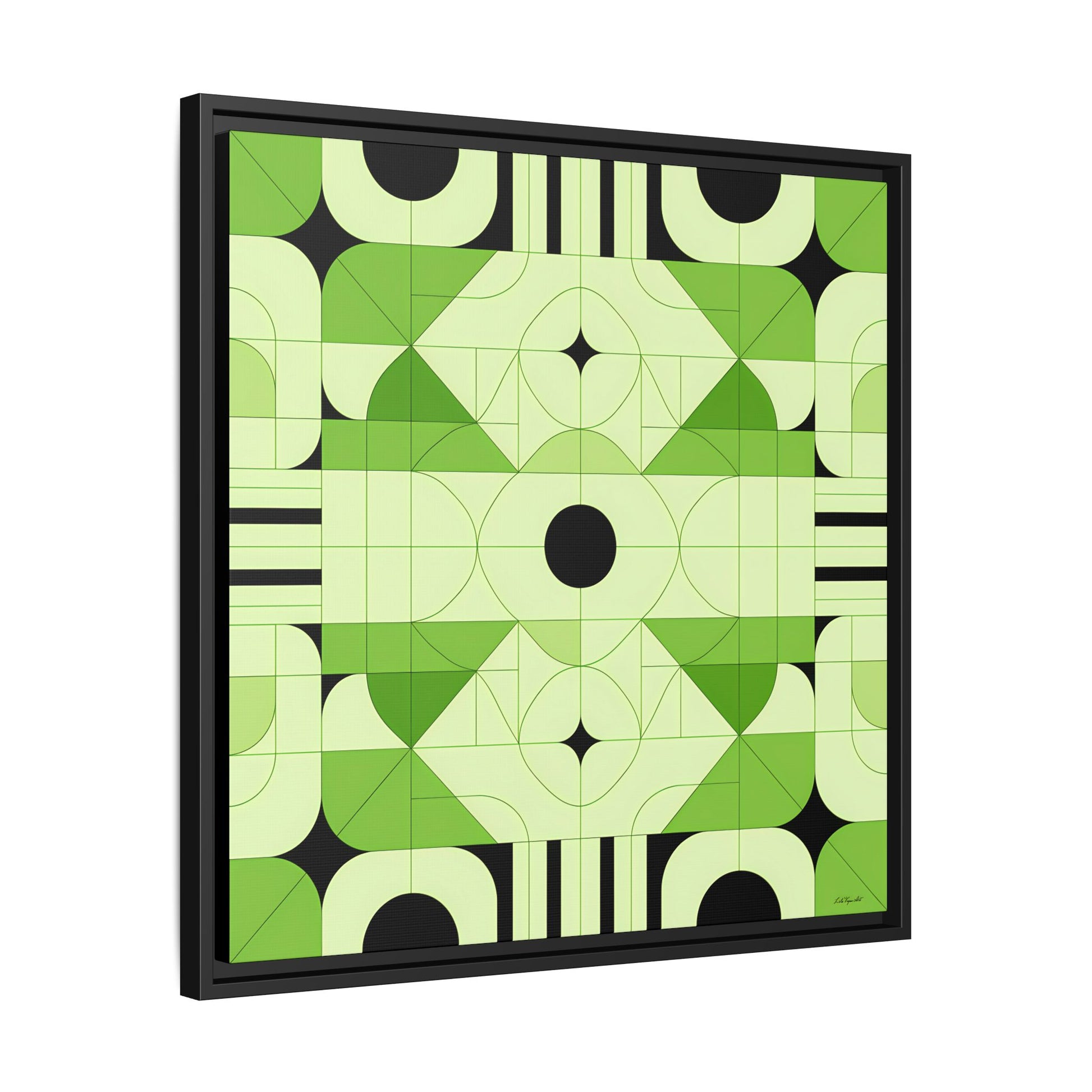 Abstract Green Geometric Art Print, Modern Framed Wall Art, Home Decor, Green Wall Art, Gift for Art Lovers, Minimalist Art - LOLA VEGAS ART