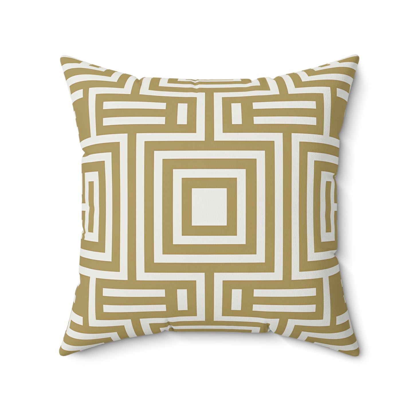 Tan and White Geometric Patterned Pillow, Decorative Cushion, Modern Home Decor, Gift for Homeowners, Stylish Throw Pillow