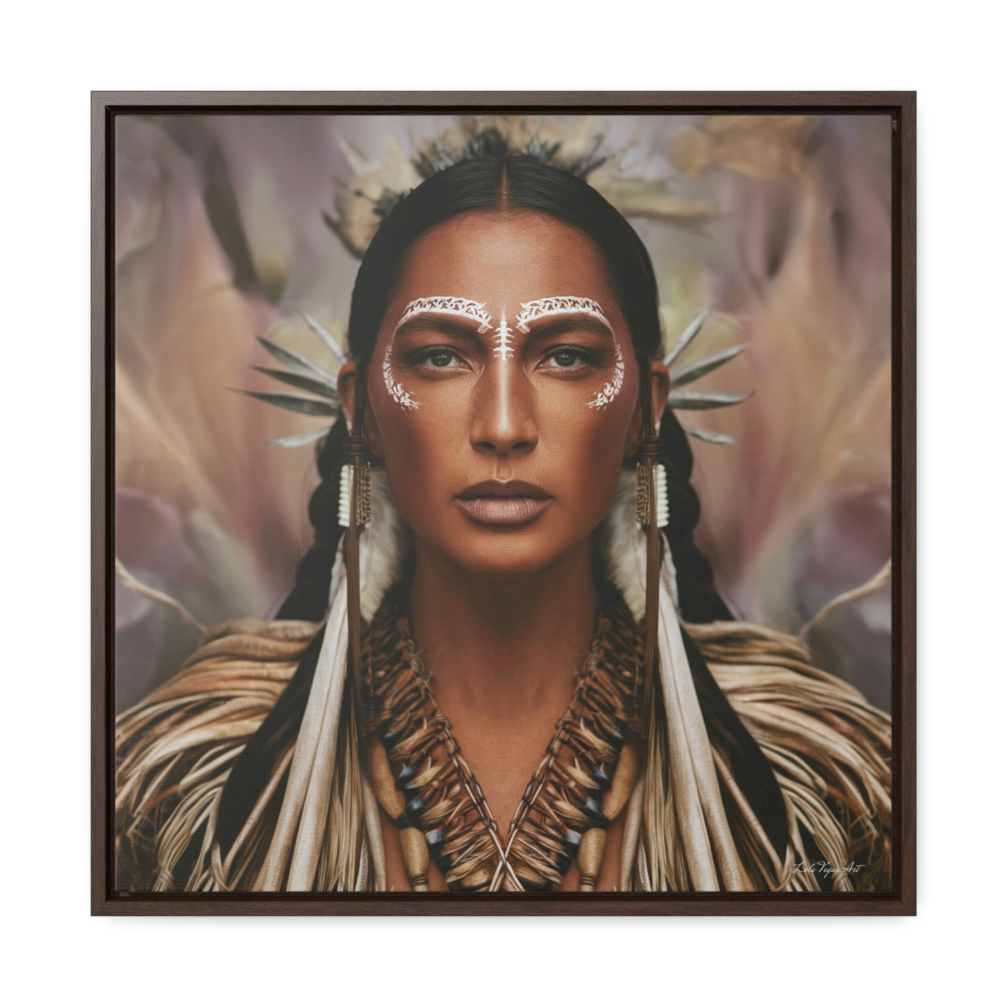 Woman Square Framed Canvas Wall Art, Gallery Canvas Wraps, Fine Art Photography Print, Home Decor, Wall Hanging, Boho Chic, - LOLA VEGAS ART