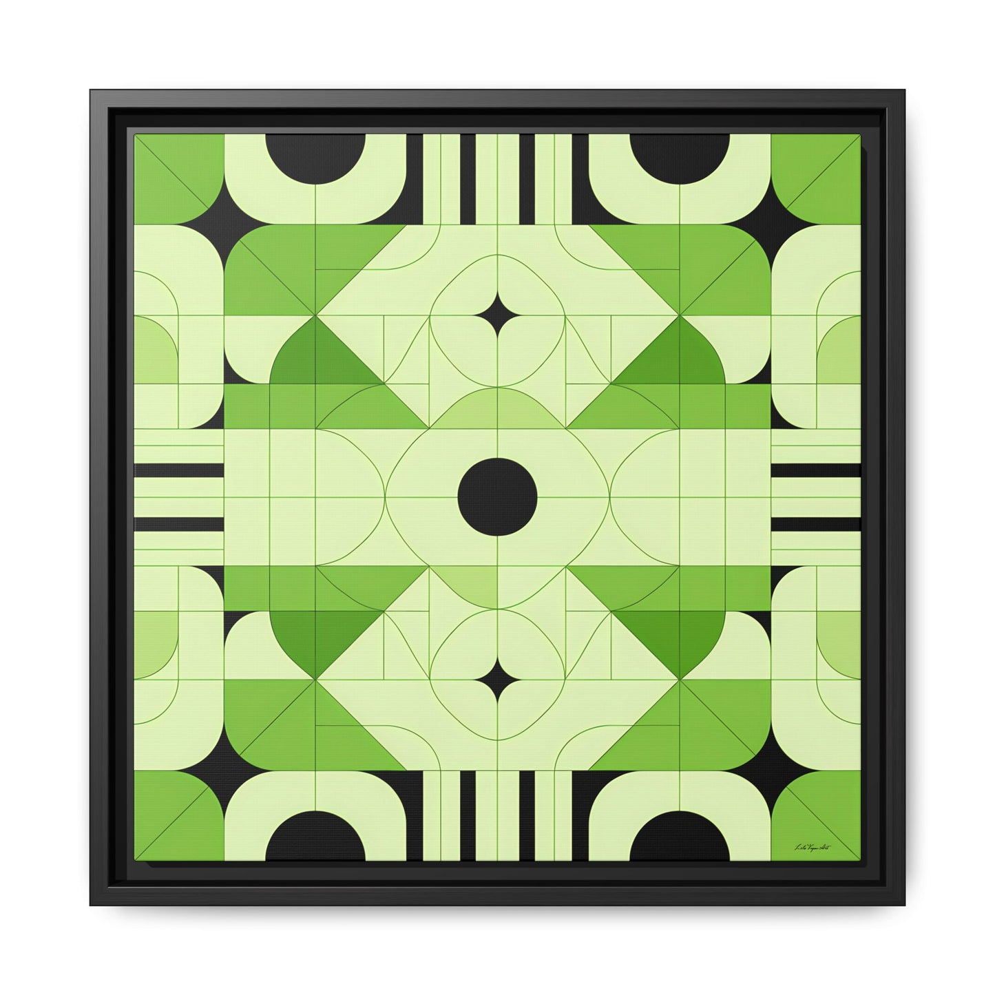 Abstract Green Geometric Art Print, Modern Framed Wall Art, Home Decor, Green Wall Art, Gift for Art Lovers, Minimalist Art - LOLA VEGAS ART