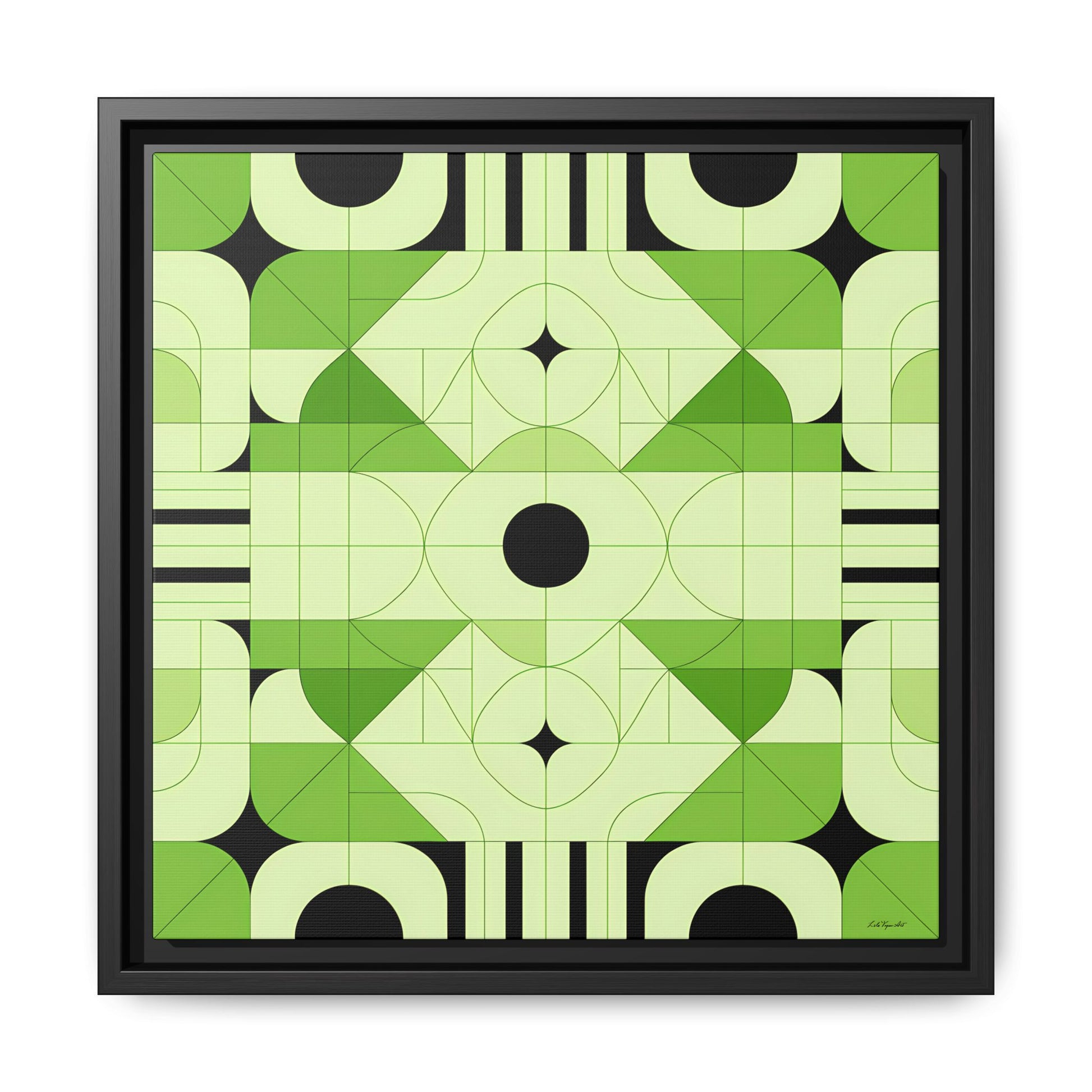 Abstract Green Geometric Art Print, Modern Framed Wall Art, Home Decor, Green Wall Art, Gift for Art Lovers, Minimalist Art - LOLA VEGAS ART