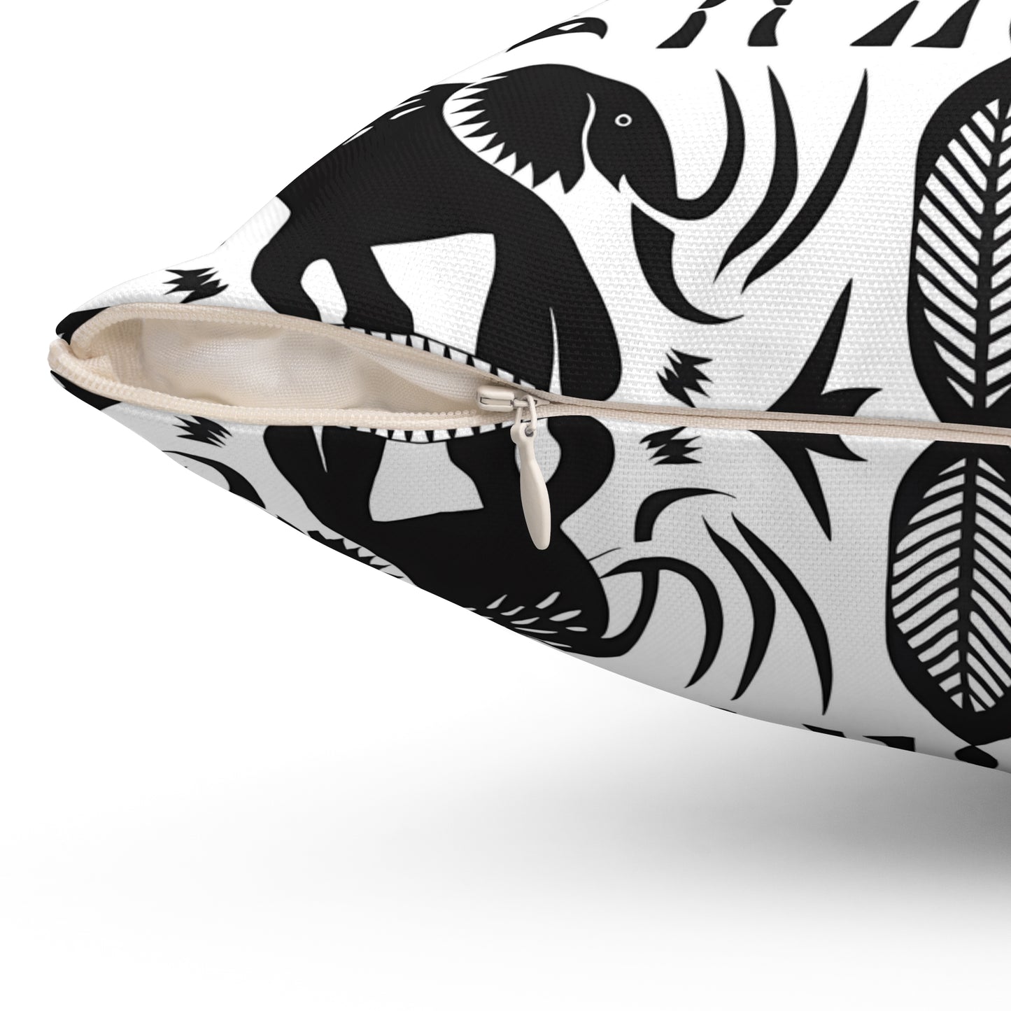 Safari Animal Print Pillow, Decorative Throw Pillow, Africa Inspired Home Decor, Animal Lovers Gift, Jungle Vibes Cushion, Black and White - LOLA VEGAS ART
