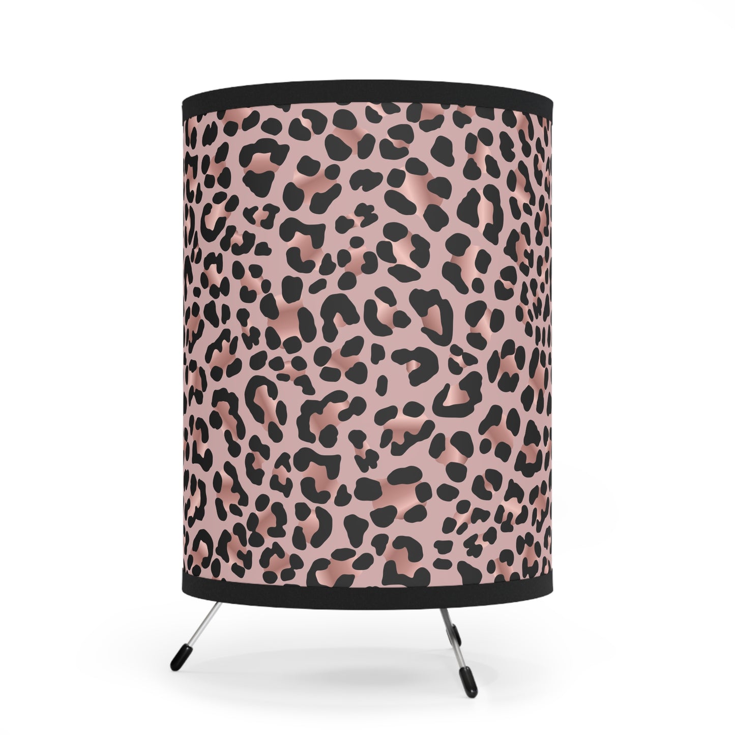 Table Lamp, Pink Black Leopard Print, Hollywood Regency Glam Decor, US CA Plug, High-Res Shade, Feminine Bedroom Lighting, Girly Home - LOLA VEGAS ART