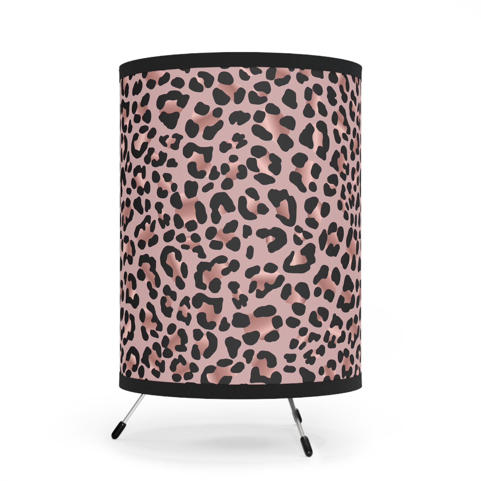 Table Lamp, Pink Black Leopard Print, Hollywood Regency Glam Decor, US CA Plug, High-Res Shade, Feminine Bedroom Lighting, Girly Home - LOLA VEGAS ART