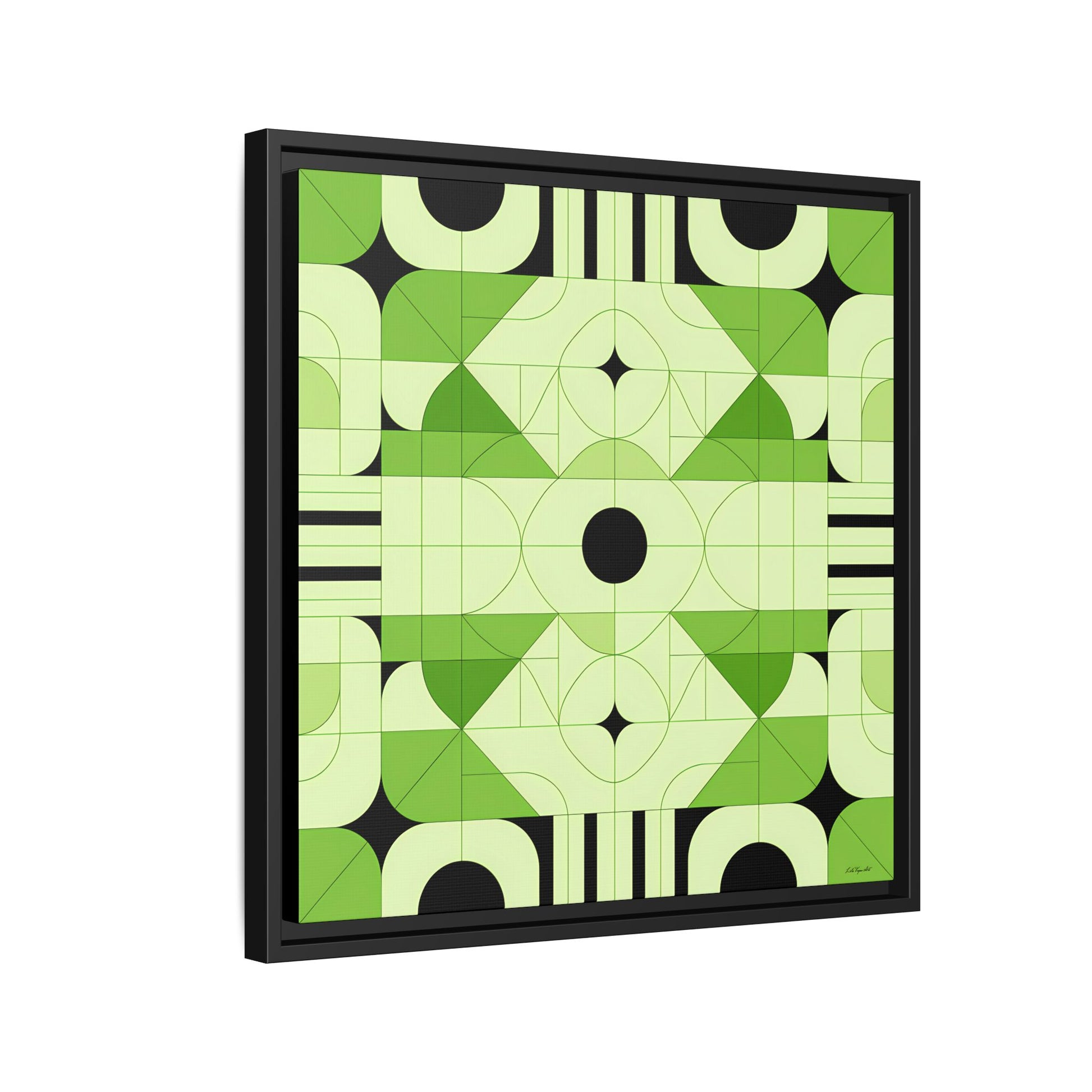 Abstract Green Geometric Art Print, Modern Framed Wall Art, Home Decor, Green Wall Art, Gift for Art Lovers, Minimalist Art - LOLA VEGAS ART