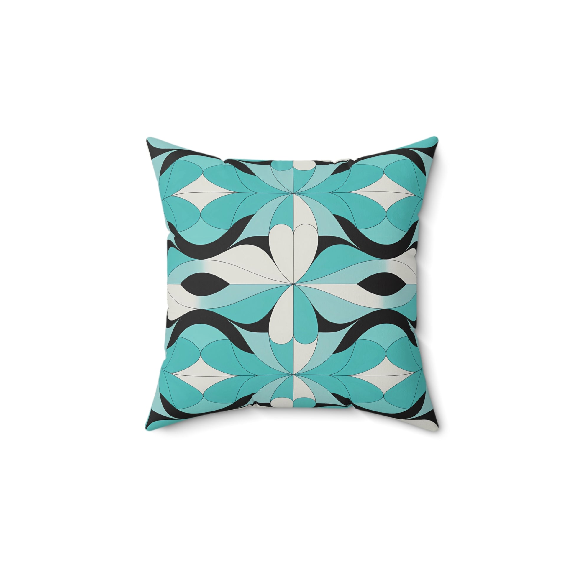 Turquoise Bohemian Chic Decorative Pillow | Modern Home Decor, Throw Pillow for Couch, Art Cushion, Gift for Her, Stylish Accent Cushion - LOLA VEGAS ART