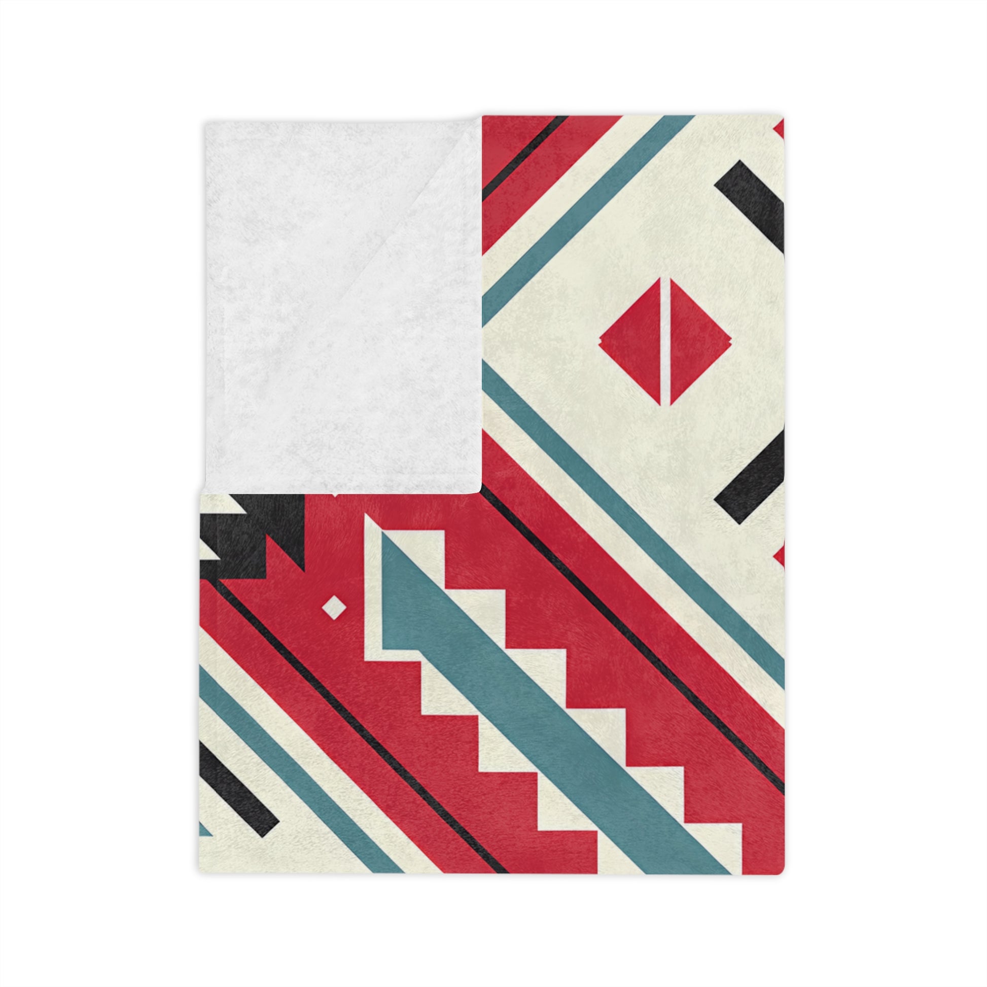 Bohemian Velvet Blanket, Cozy Throw, Southwest Decor, Gift for Her, Living Room Accessory, Festival Home Decor, Modern Art Blanket - LOLA VEGAS ART