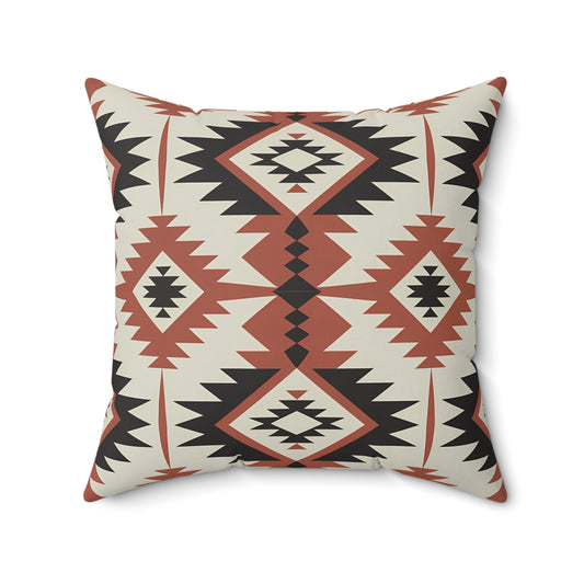 Boho Chic Square Pillow, Southwestern Home Decor, Cozy Throw Pillow, Vintage Tribal Pillow, Modern Couch Cushion - LOLA VEGAS ART
