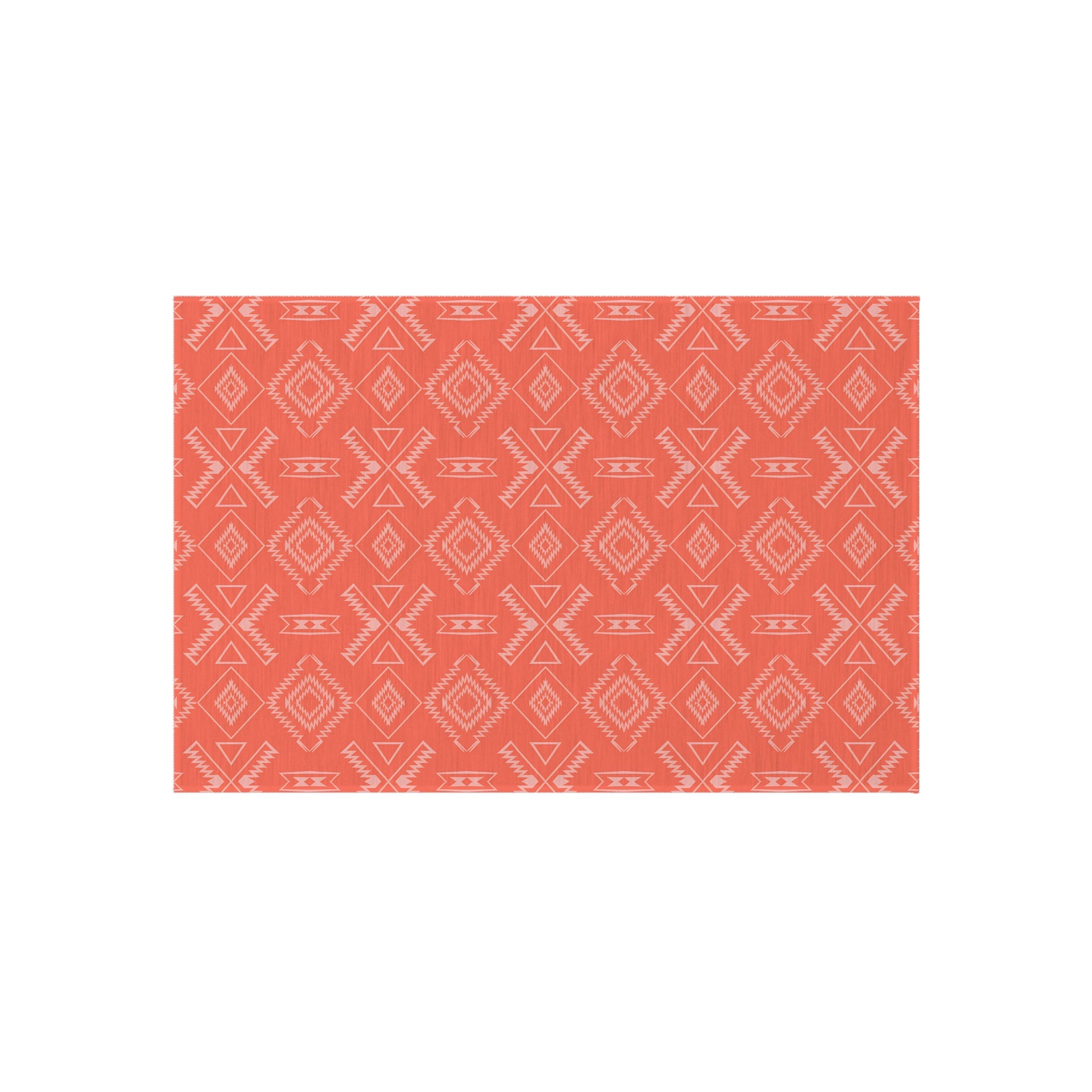 Orange Southwestern Stylish Outdoor Rug for Patios, Boho Home Decor, Functional Area Rug for Decks, Perfect for Parties and Gatherings - LOLA VEGAS ART