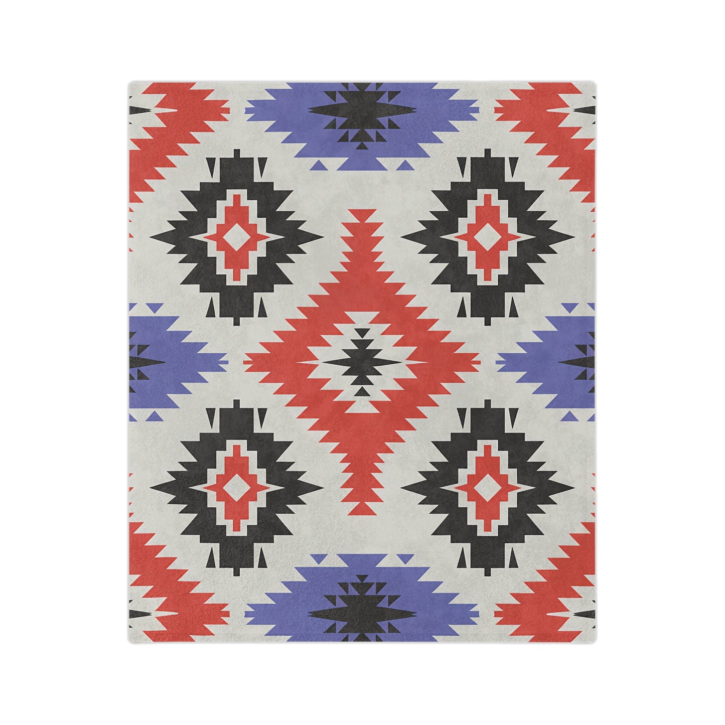 Tribal Pattern Velveteen Microfiber Blanket, Cozy Throw, Home Decor, Gift for Her, Boho Style, Modern Lounge, Southwestern Decor - LOLA VEGAS ART