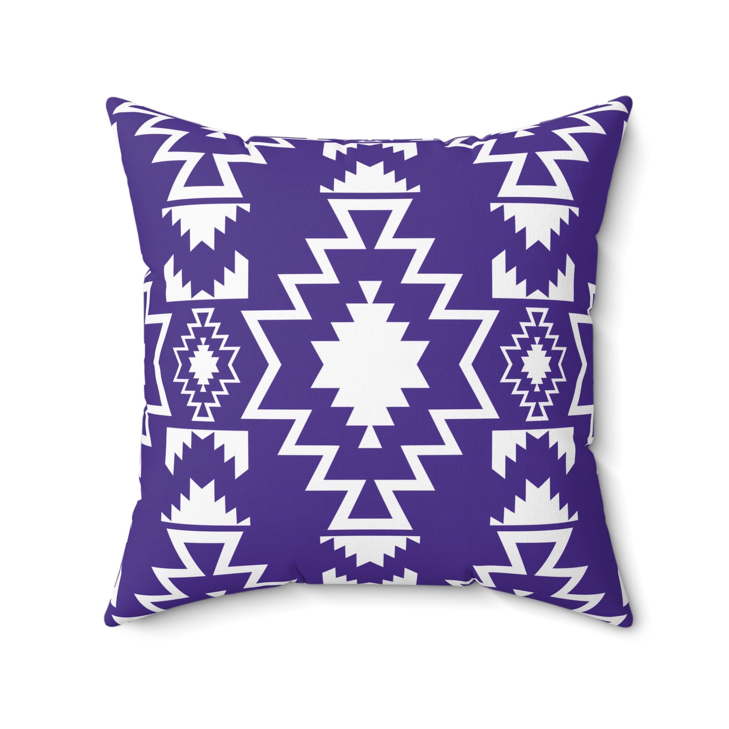 Geometric Purple and White Patterned Pillow, Cozy Decorative Cushion, Living Room Decor, Boho Chic Home Accent, Modern Tribal Pillow - LOLA VEGAS ART