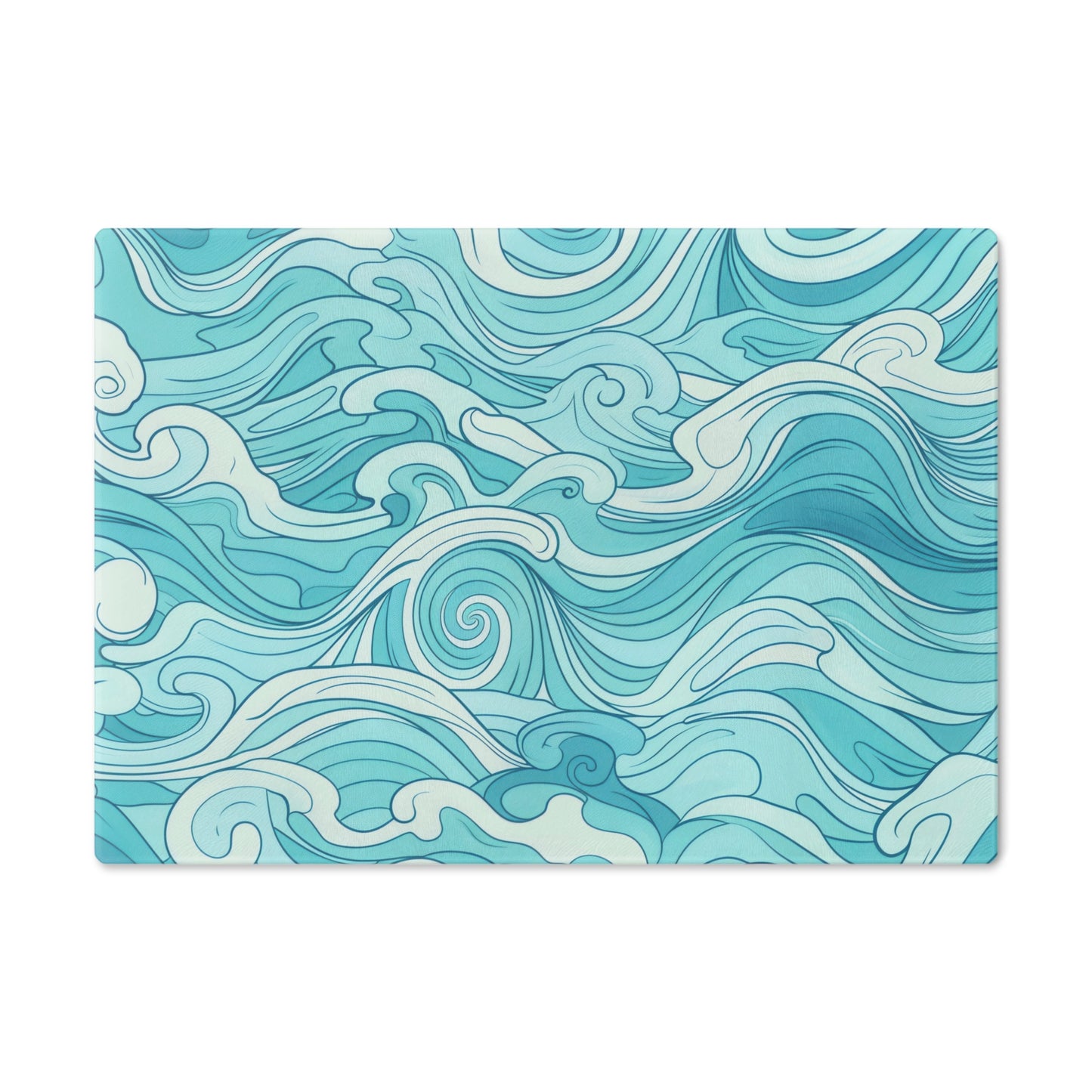Ocean Waves Cutting Board - Aesthetic Kitchen Accessory, Beach House Decor, Unique Gift for Foodies, Housewarming Present, Cooking - LOLA VEGAS ART