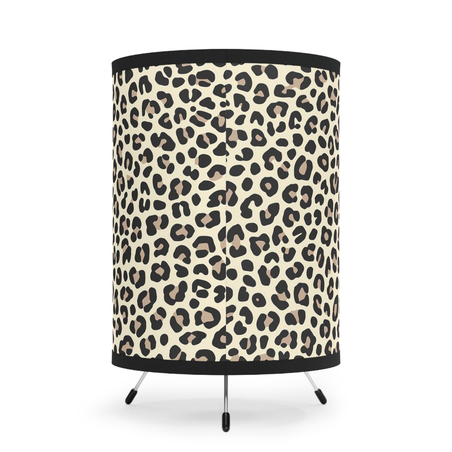 Leopard Print Tripod Lamp, Stylish Home Decor, Modern Lighting, Unique Gift, Animal Pattern Shade, Living Room Accent - LOLA VEGAS ART