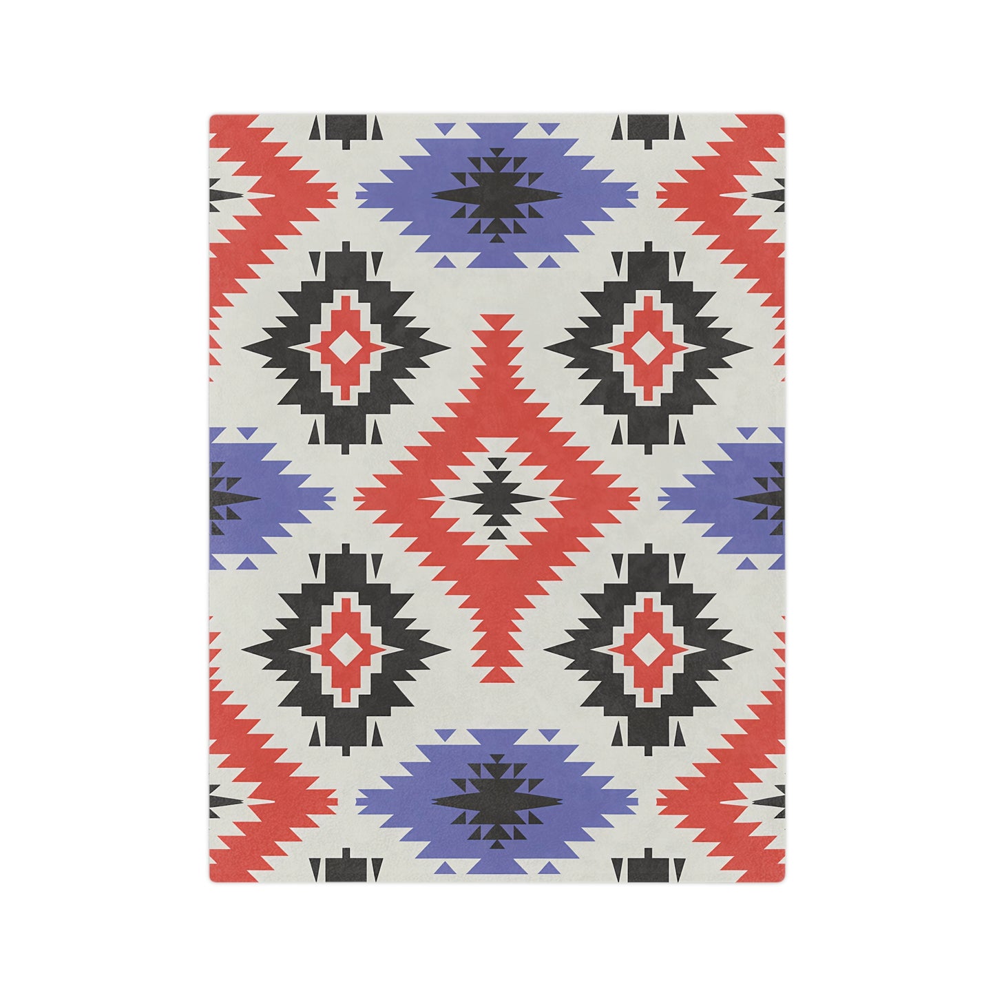 Tribal Pattern Velveteen Microfiber Blanket, Cozy Throw, Home Decor, Gift for Her, Boho Style, Modern Lounge, Southwestern Decor - LOLA VEGAS ART