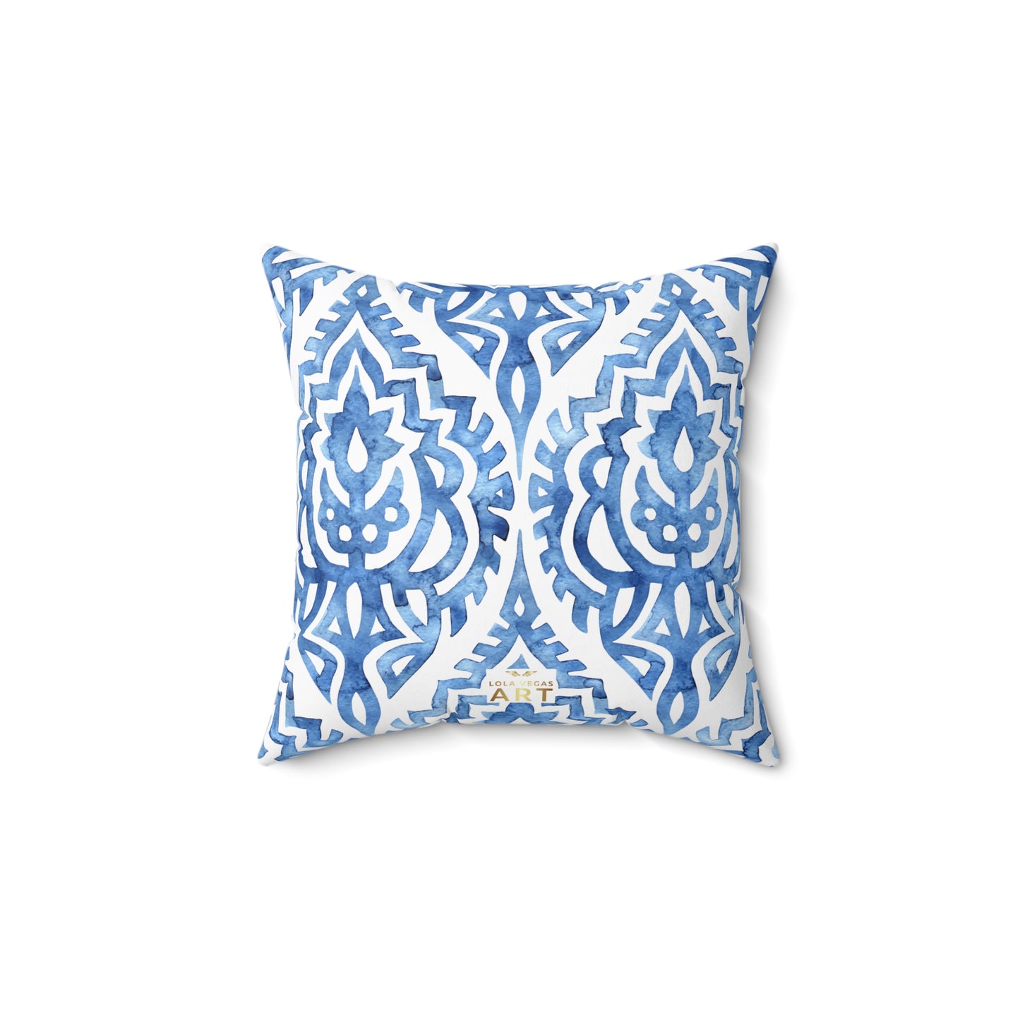 Boho Blue Decorative Pillow, Cozy Home Decor, Modern Accent Cushion, Gift for Her, Living Room Throw Pillow