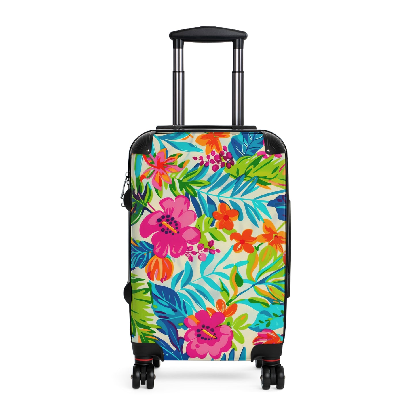 Vibrant Floral Suitcase - Travel Bag for Adventurers, Luggage for Beach Vacations, Summer Getaways, Gift for Travelers, Unique Carry-On - LOLA VEGAS ART