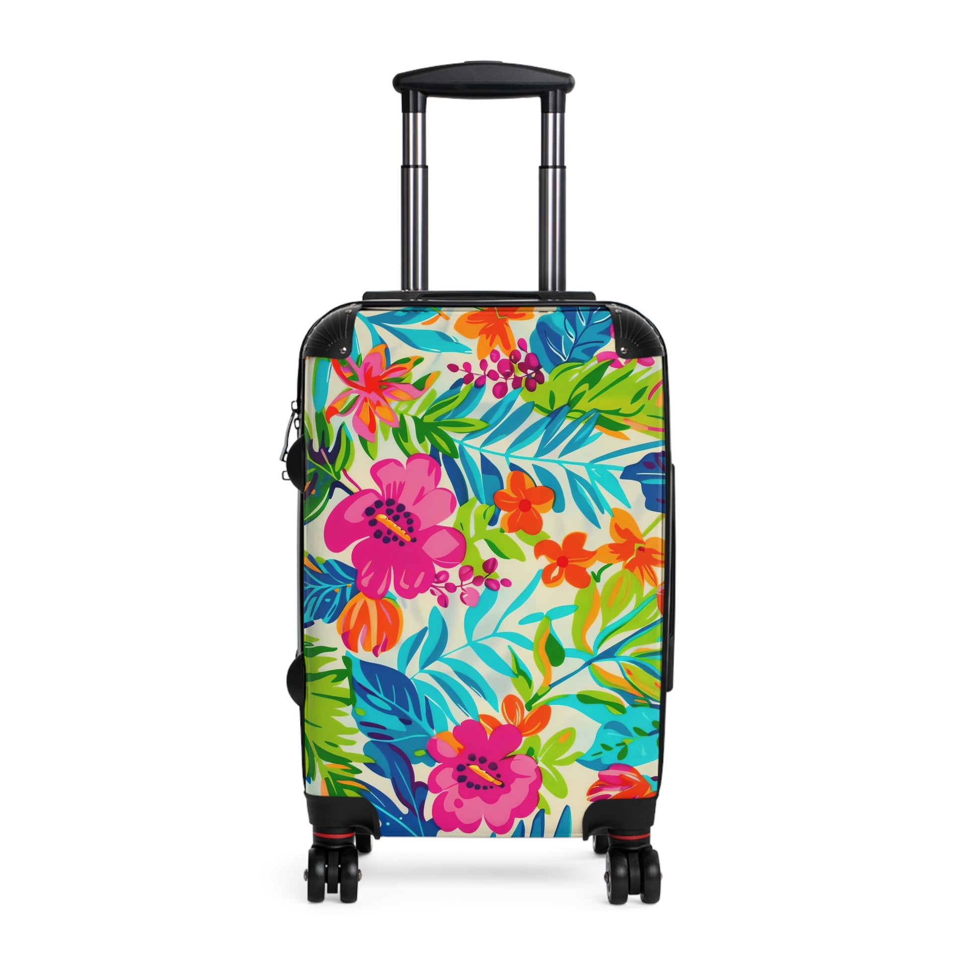 Vibrant Floral Suitcase - Travel Bag for Adventurers, Luggage for Beach Vacations, Summer Getaways, Gift for Travelers, Unique Carry-On - LOLA VEGAS ART