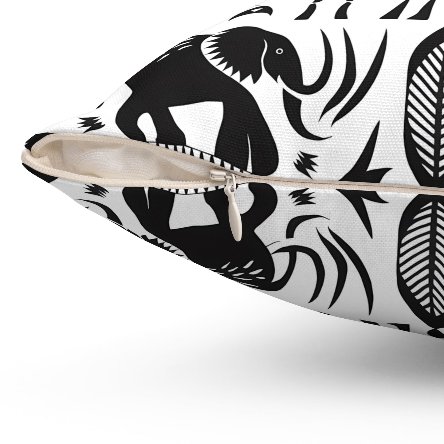 Safari Animal Print Pillow, Decorative Throw Pillow, Africa Inspired Home Decor, Animal Lovers Gift, Jungle Vibes Cushion, Black and White - LOLA VEGAS ART