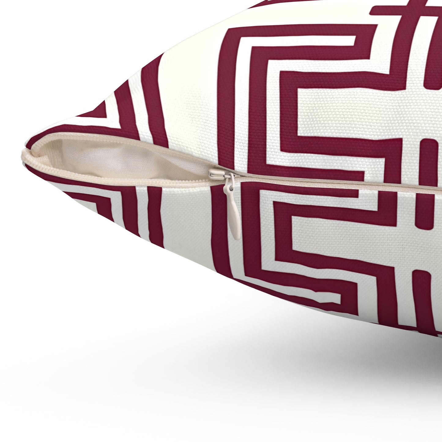 Burgundy Geometric Pattern Throw Pillow | Modern Home Decor, Stylish Cushion, Gift Idea, Cozy Accent, Decorative Accent Pillow