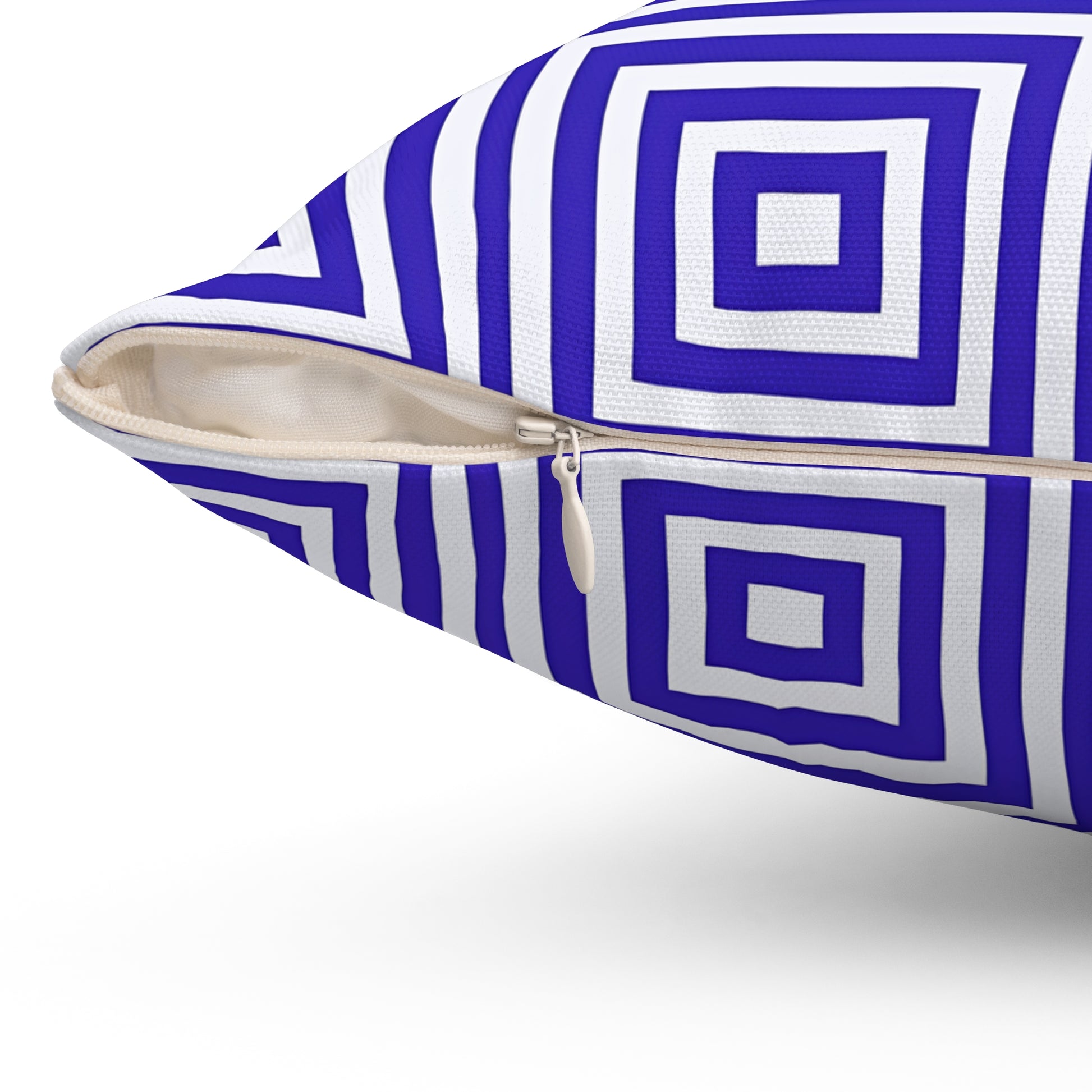 Blue Modern Geometric Pillow, Stylish Home Decor, Unique Gift, Living Room Accent, Couch Pillow, Throw Pillow - LOLA VEGAS ART