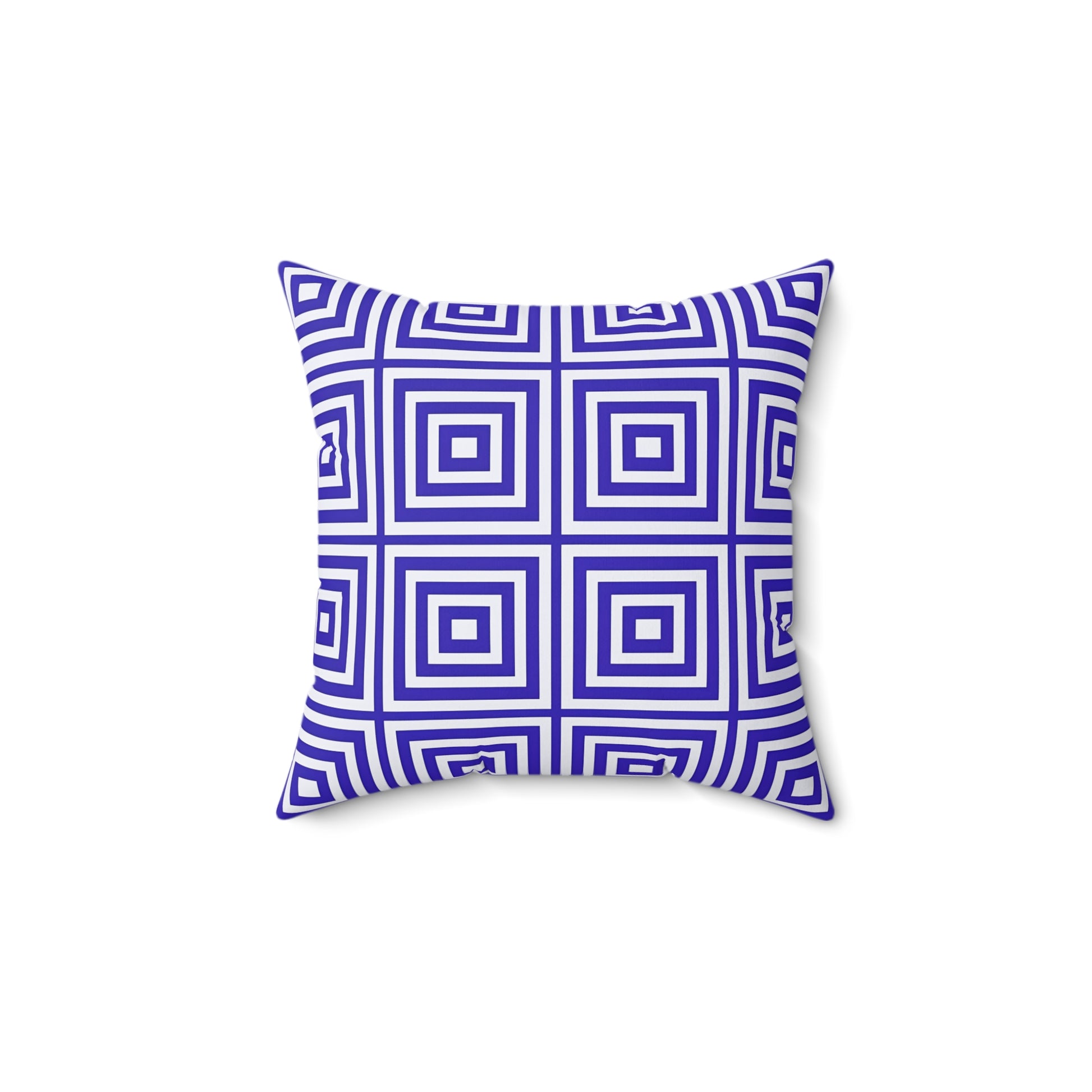 Blue Modern Geometric Pillow, Stylish Home Decor, Unique Gift, Living Room Accent, Couch Pillow, Throw Pillow - LOLA VEGAS ART