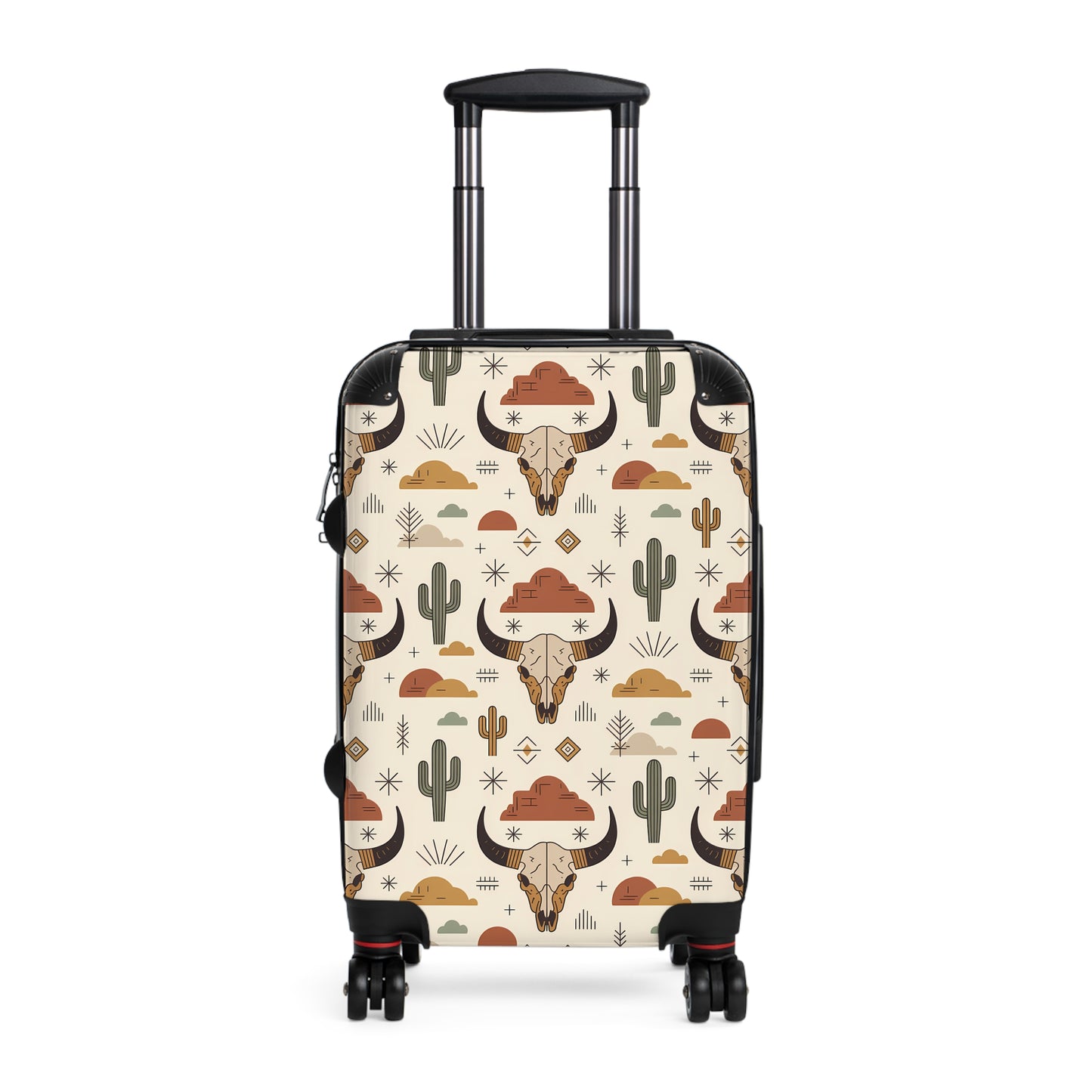 Southwest Desert Pattern Suitcase, Travel Luggage, Bohemian Style Carry-On, Unique Gift for Wanderlust, Vacation Accessory - LOLA VEGAS ART