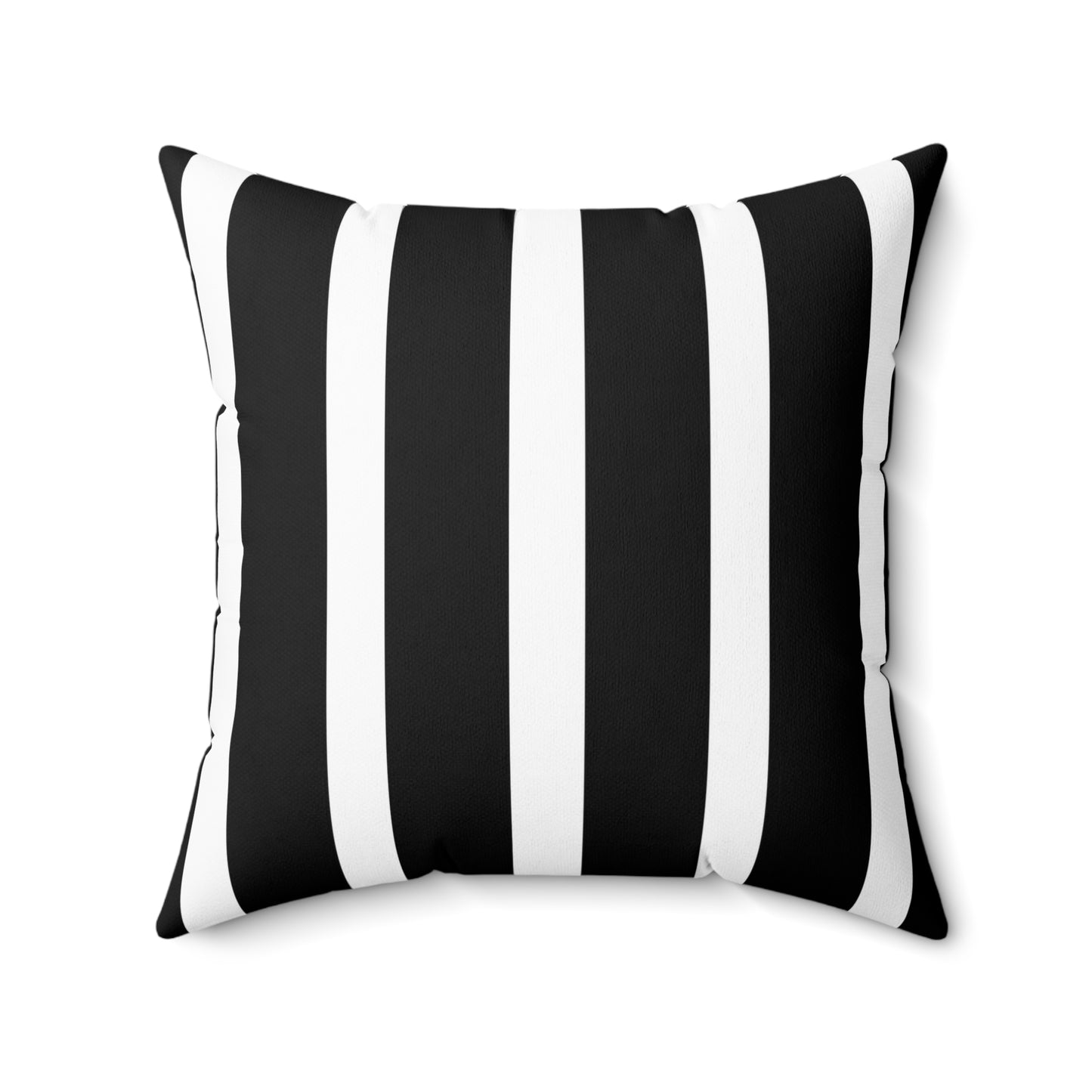 Hollywood Regency Spun Polyester Square Pillow - Black and White Striped Classy Decor, Elegant Cushion Cover, Modern Home Accent, Stylish - LOLA VEGAS ART