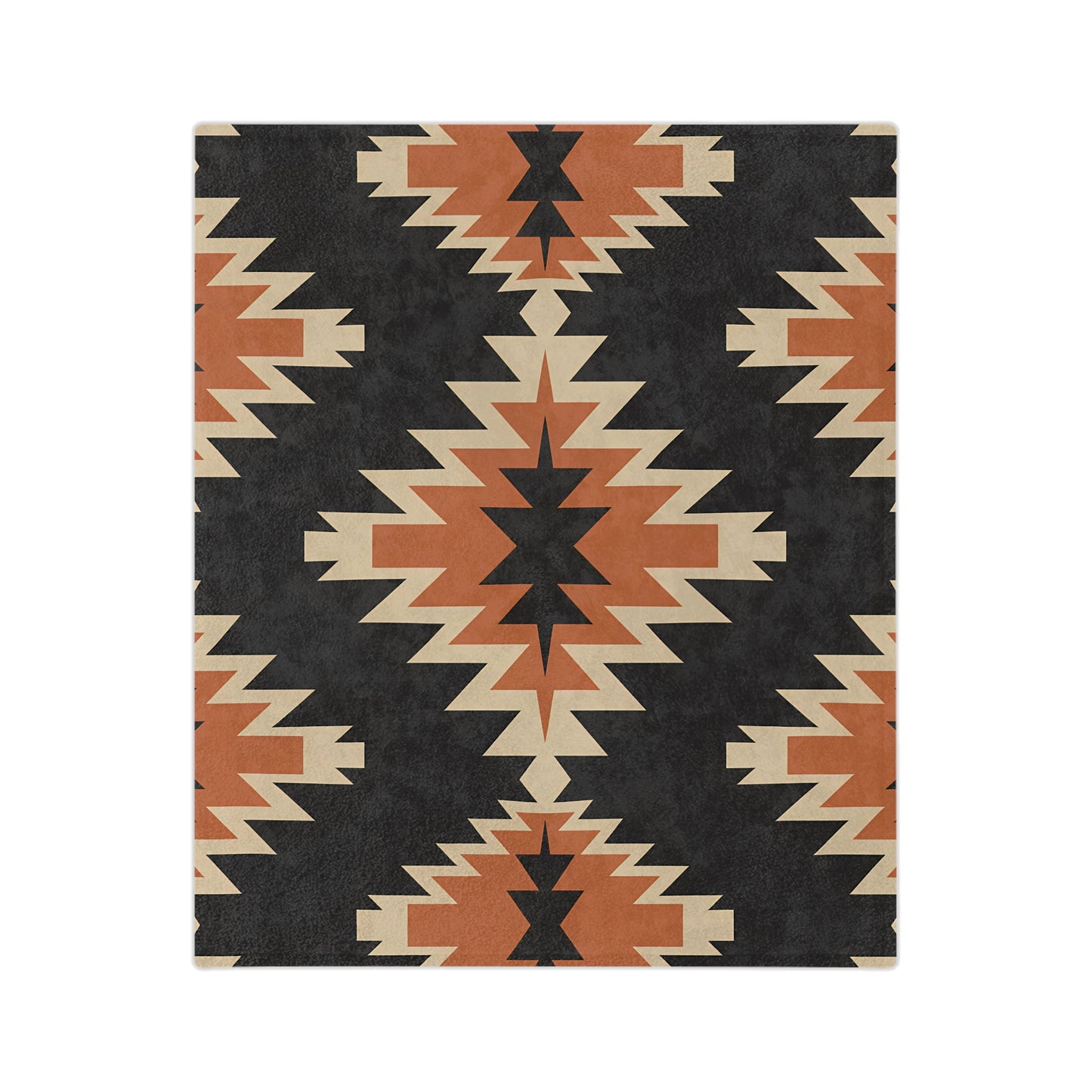 Cozy Velveteen Microfiber Blanket, Boho Decor, Southwestern Throw, Gift for Home, Warm Blanket, Stylish Accent - LOLA VEGAS ART
