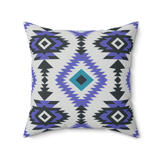 Tribal Geometric Print Pillow - Boho Chic Cushion, Home Decor Accent, Gift for Modern Design Lovers, Cozy Throw Pillow, Bedroom Styling - LOLA VEGAS ART