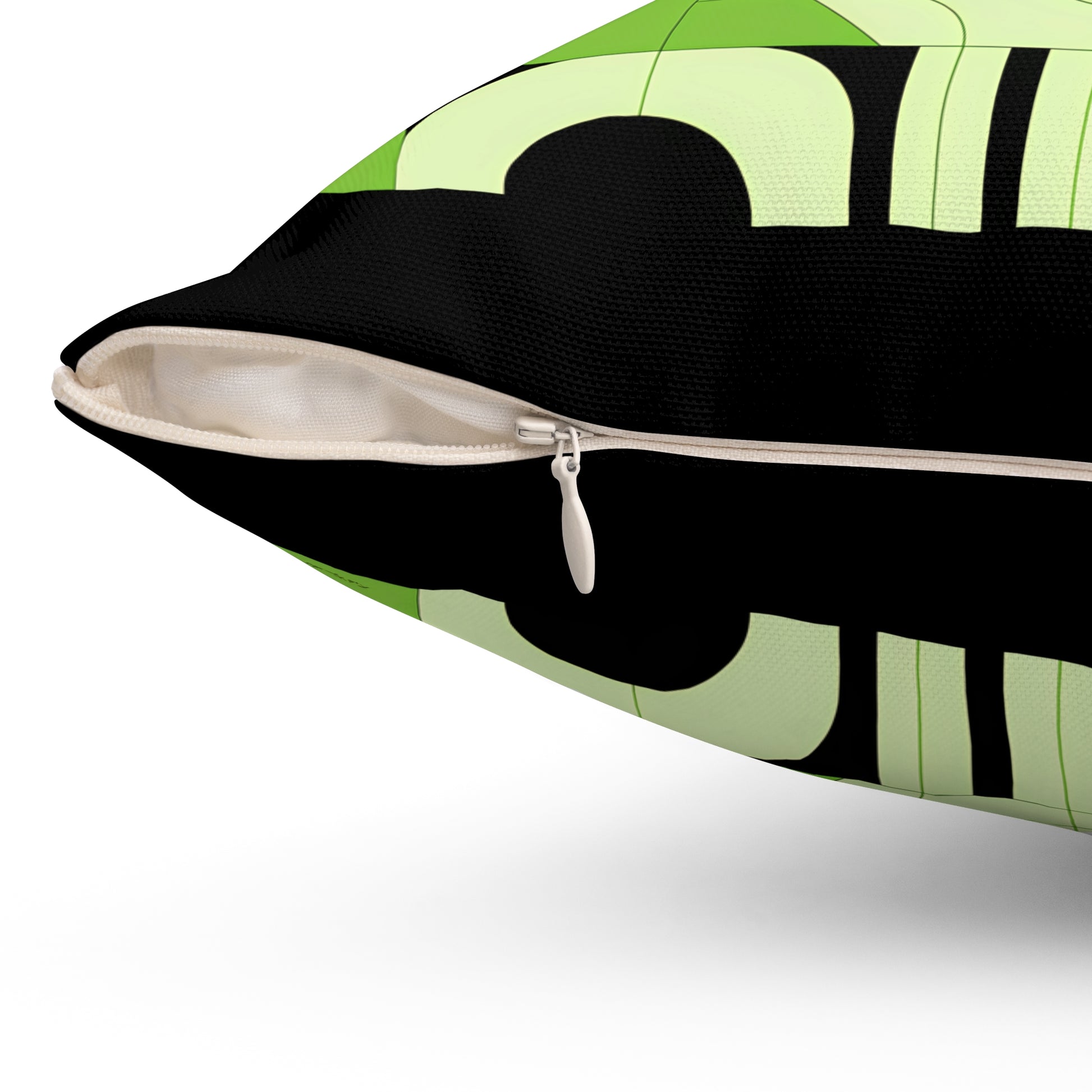 Geometric Green and Black Accent Pillow, Modern Decorative Pillow, Home Decor Gift, Unique Couch Cushion, Boho Pillow, Abstract Decor - LOLA VEGAS ART