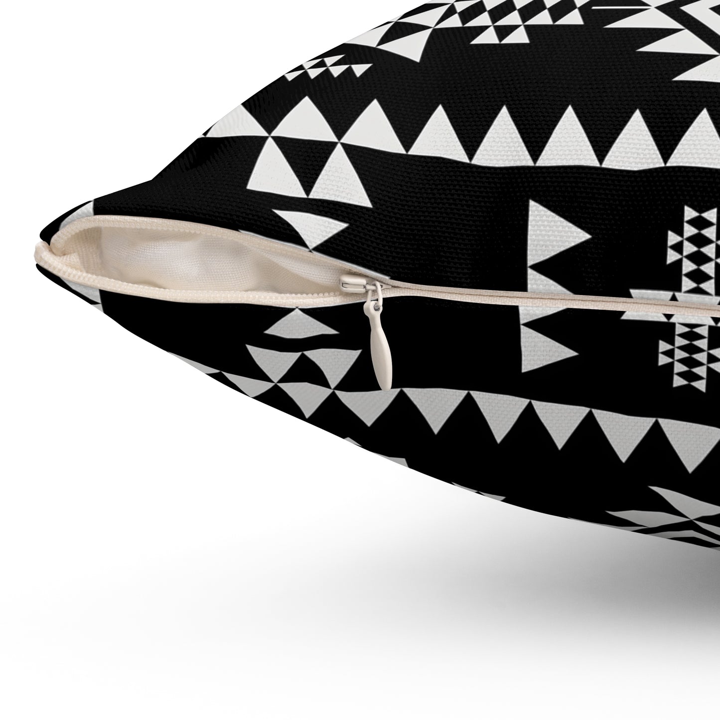 Tribal Boho Pillow Cover, Cozy Home Decor, Modern Living Room Accent, Gift Idea for Housewarming and Holidays, Black and White Throw Cushion