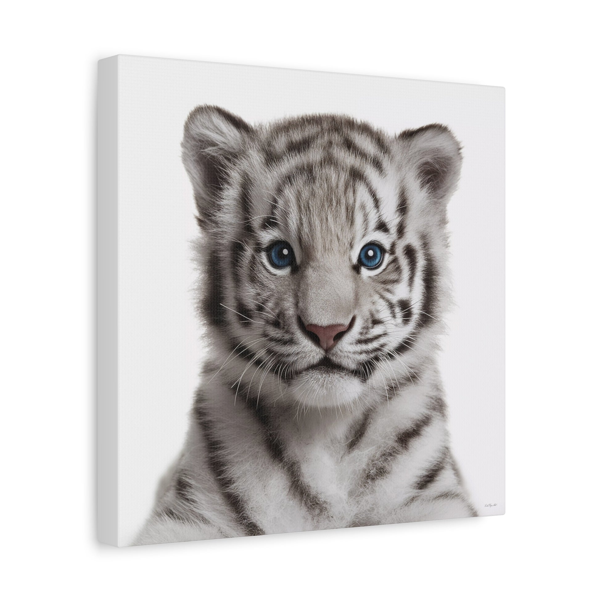 Canvas Print, Baby Tiger Photo Art, Animal Lover Nursery Decor, Kids Room Wall Art, Wildlife Nursery Wall Decor - LOLA VEGAS ART