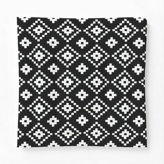Black White Aztec Geometric Cotton Comforter