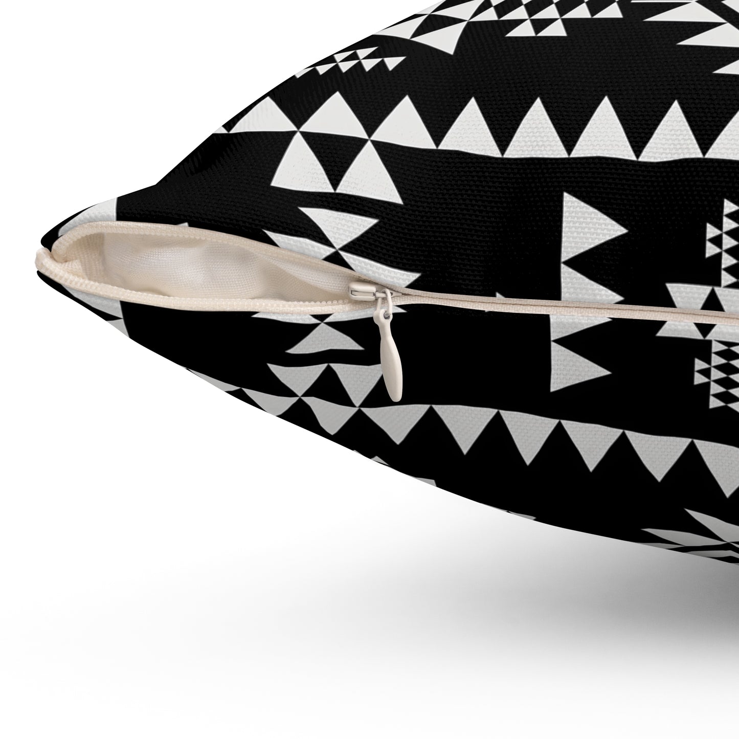 Tribal Boho Pillow Cover, Cozy Home Decor, Modern Living Room Accent, Gift Idea for Housewarming and Holidays, Black and White Throw Cushion - LOLA VEGAS ART