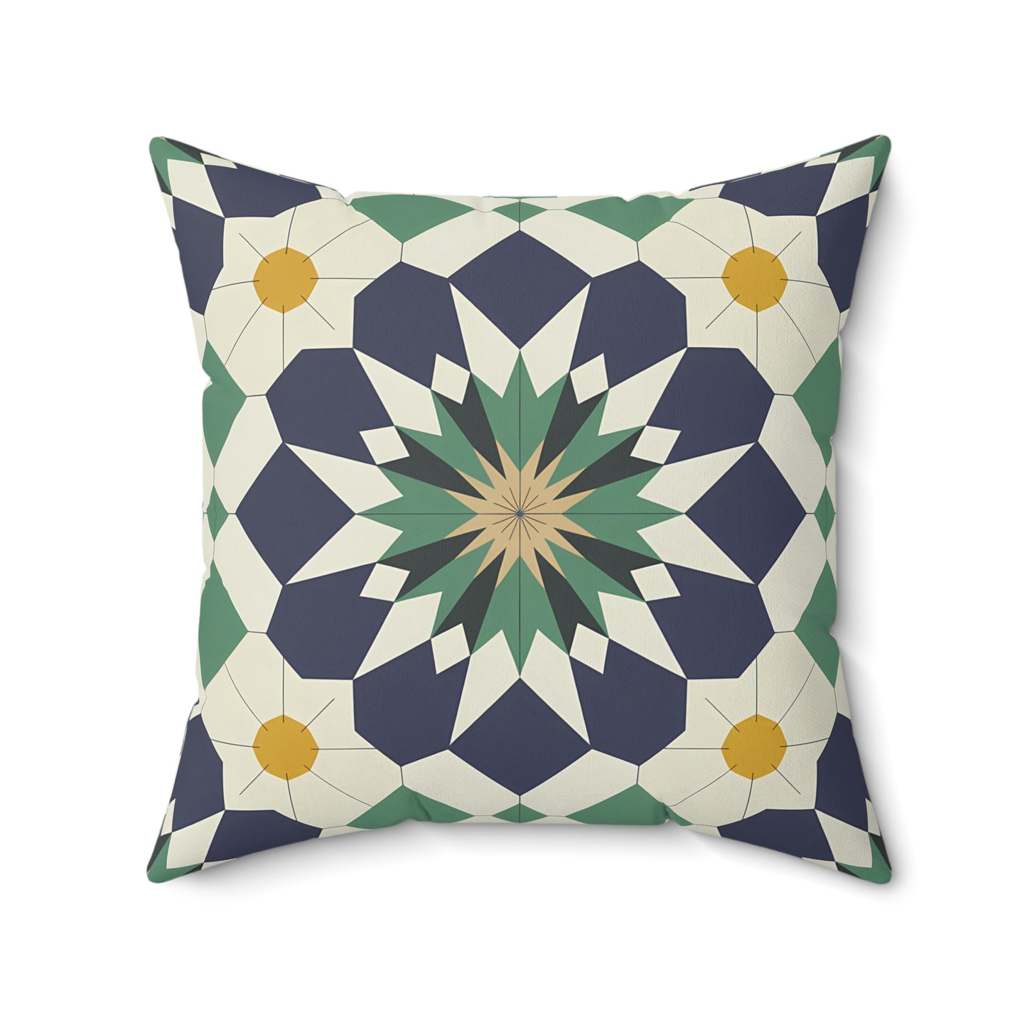 Geometric Floral Throw Pillow, Stylish Accent Cushion for Home Decor, Bohemian Chic Pillow for Living Room, Perfect Gift for Housewarming, - LOLA VEGAS ART