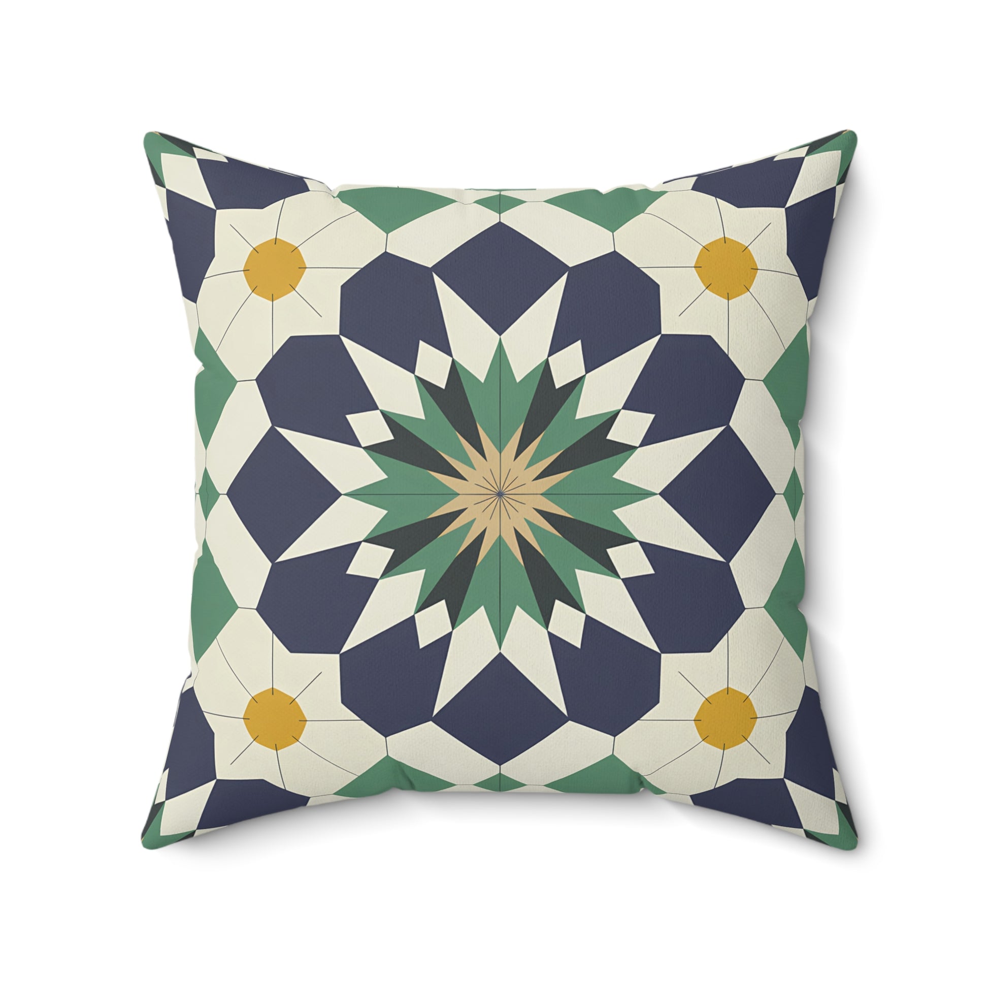 Geometric Floral Throw Pillow, Stylish Accent Cushion for Home Decor, Bohemian Chic Pillow for Living Room, Perfect Gift for Housewarming, - LOLA VEGAS ART