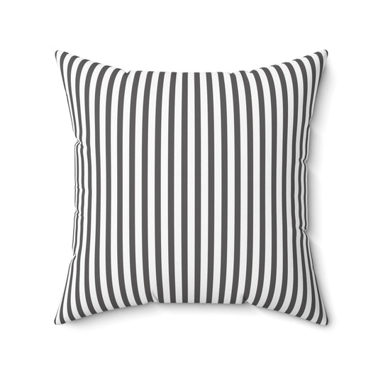 Gray Modern Stripe Decorative Pillow | Cozy Home Accent, Throw Pillow for Living Room, Bedroom Decor, Gift for Her, Boho Style - LOLA VEGAS ART