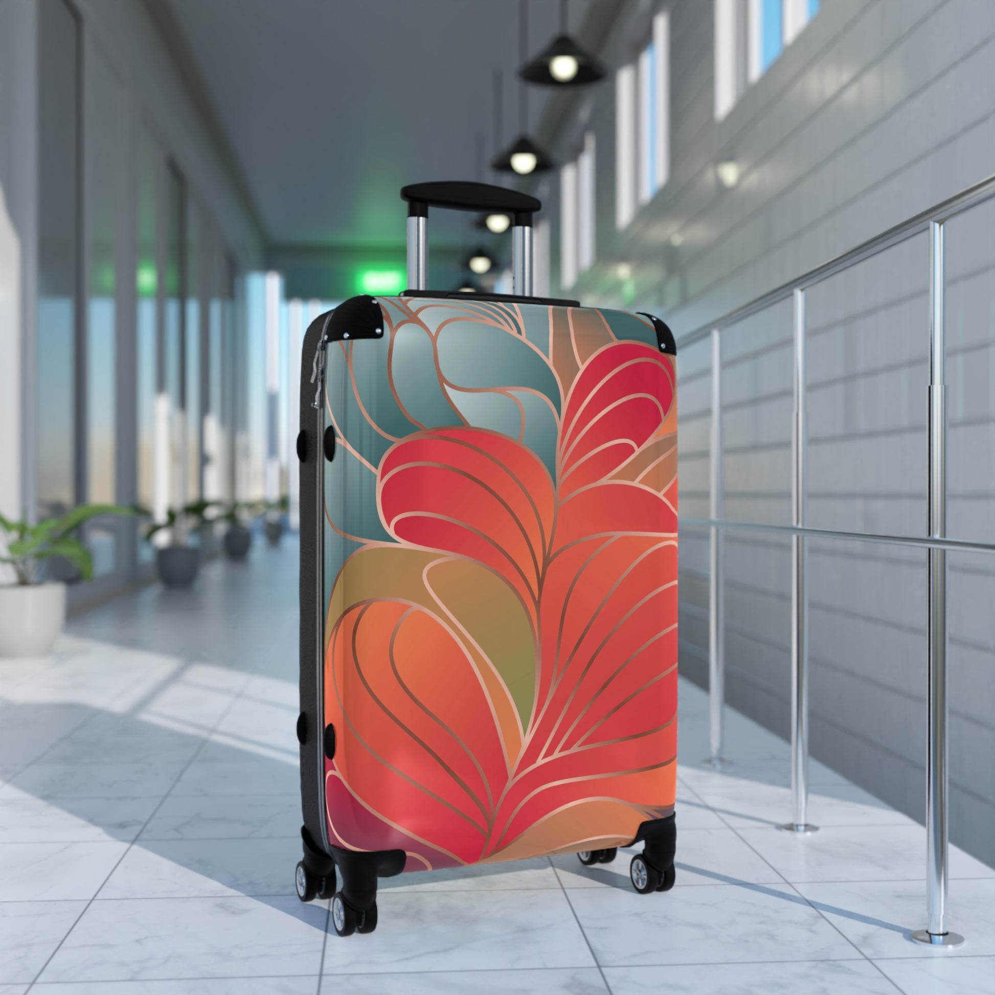 Bohemian Patterned Suitcase, Trendy Luggage for Travel Lovers, Unique Bag for Vacations, Stylish Carry-On for Adventurers, Fun Gift for - LOLA VEGAS ART