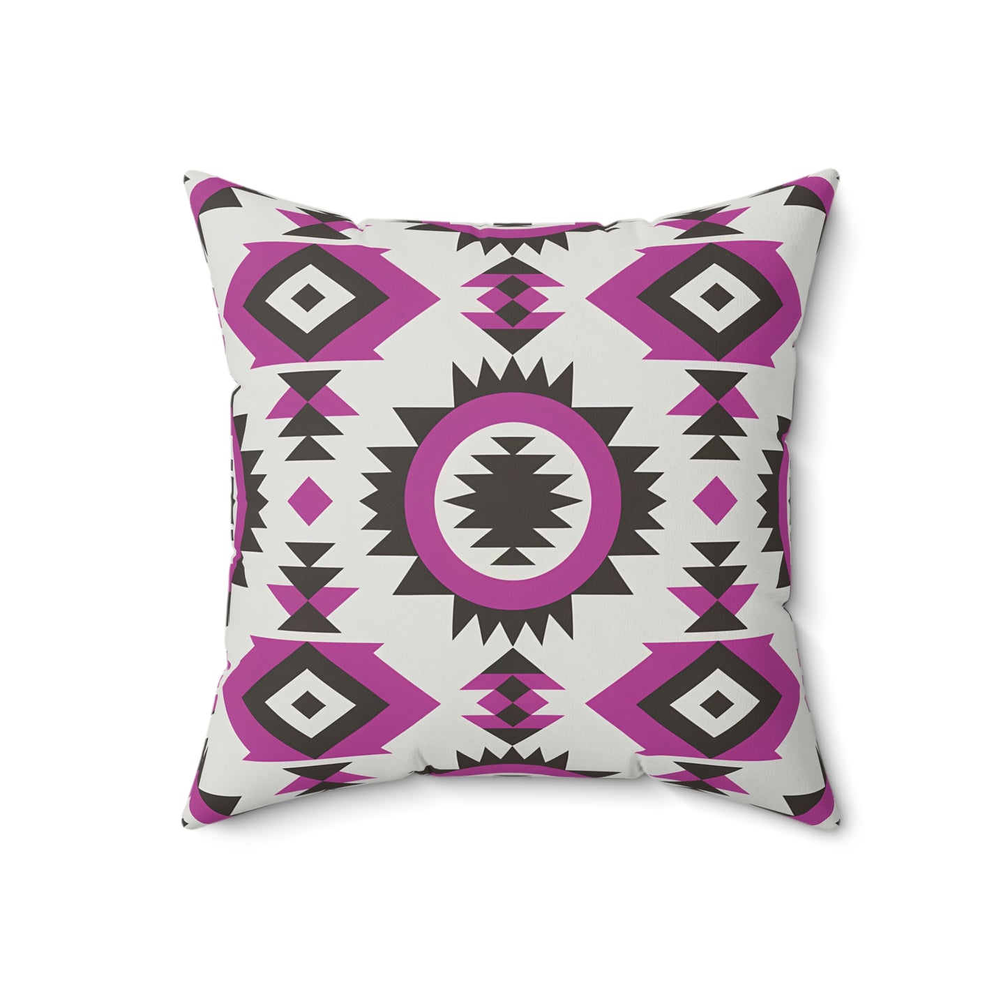 Bohemian Throw Pillow with Geometric Design, Decorative Cushion for Home Decor, Tribal Accent Pillow, Gift for Housewarming, Living Room - LOLA VEGAS ART