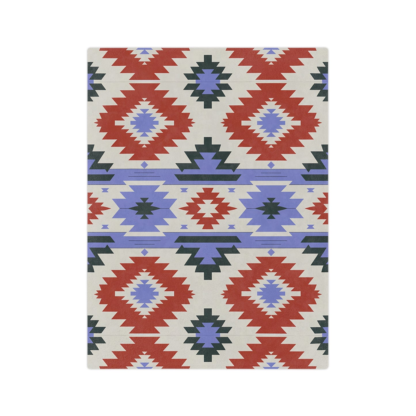 Cozy Southwestern Velveteen Microfiber Blanket, Soft Throw for Home Decor, Gift for Winter, Camping, and Outdoor Leisure, Southwest Pattern - LOLA VEGAS ART