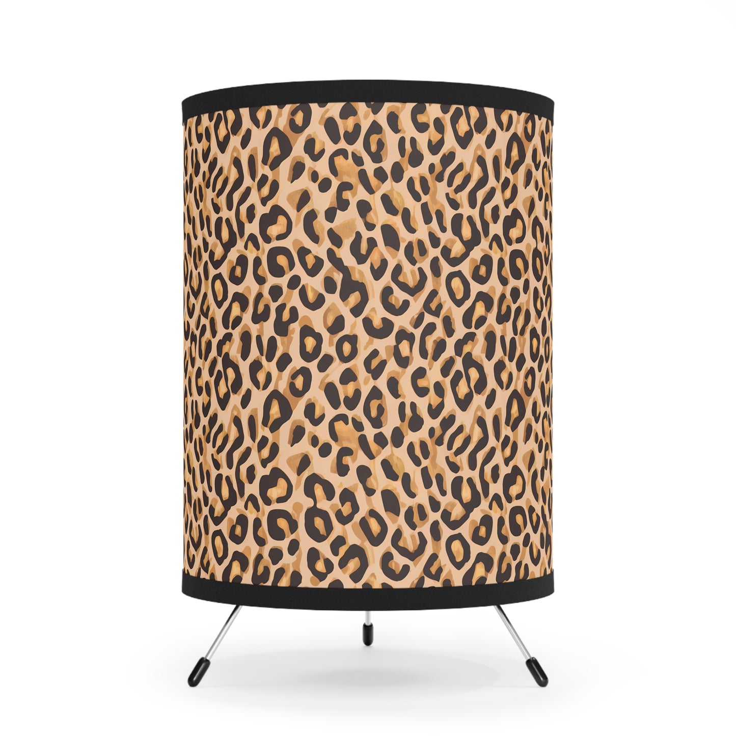Table Lamp, Leopard Print Tripod Lamp for Retro Glamorous Hollywood Regency Home Decor, US\CA Plug - LOLA VEGAS ART