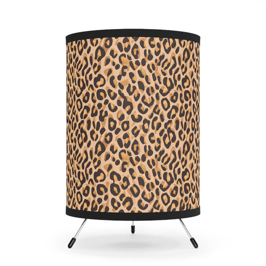 Table Lamp, Leopard Print Tripod Lamp for Retro Glamorous Hollywood Regency Home Decor, US\CA Plug - LOLA VEGAS ART
